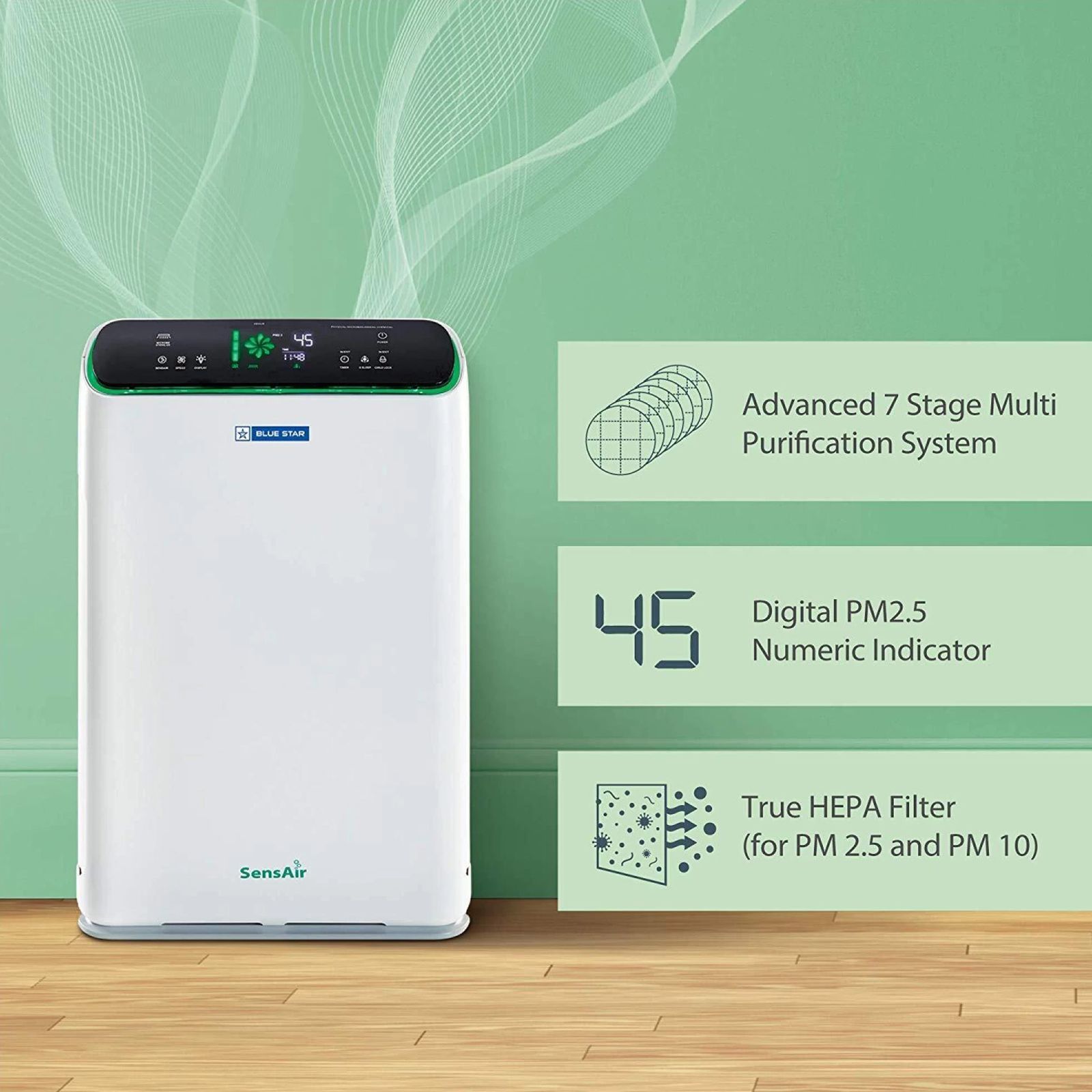 Blue Star AP372LAH Air Purifier with Wireless Remote Control (Filter Change Indicator, White)_5