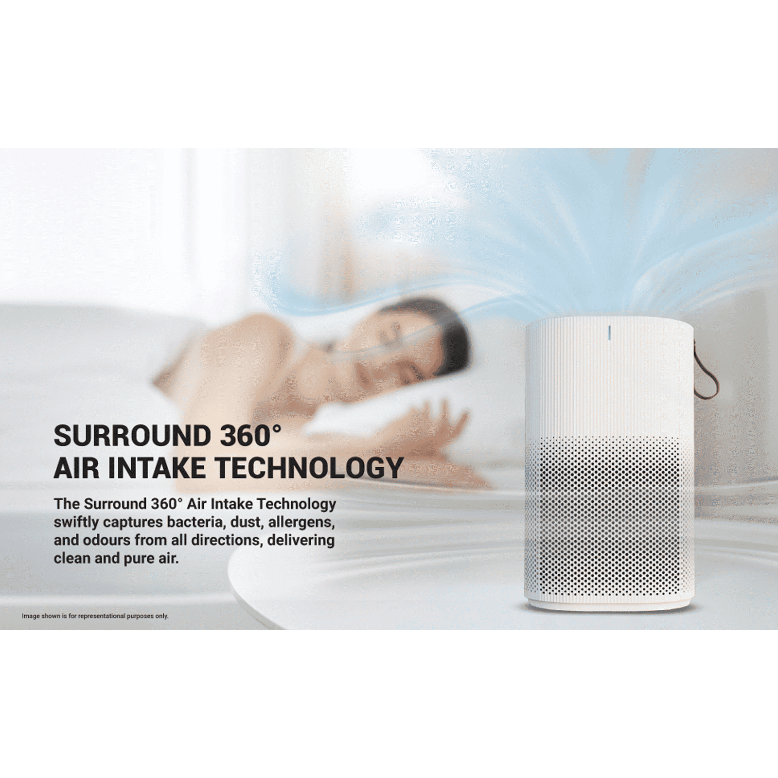 EUREKA FORBES AP 150 Air Purifier with Surround 360 Degree Air Intake Technology (3 Stage Filtration, White) EUREKA FORBES AP 150 Air Purifier with Surround 360 Degree Air Intake Technology (3 Stage Filtration, White)_7