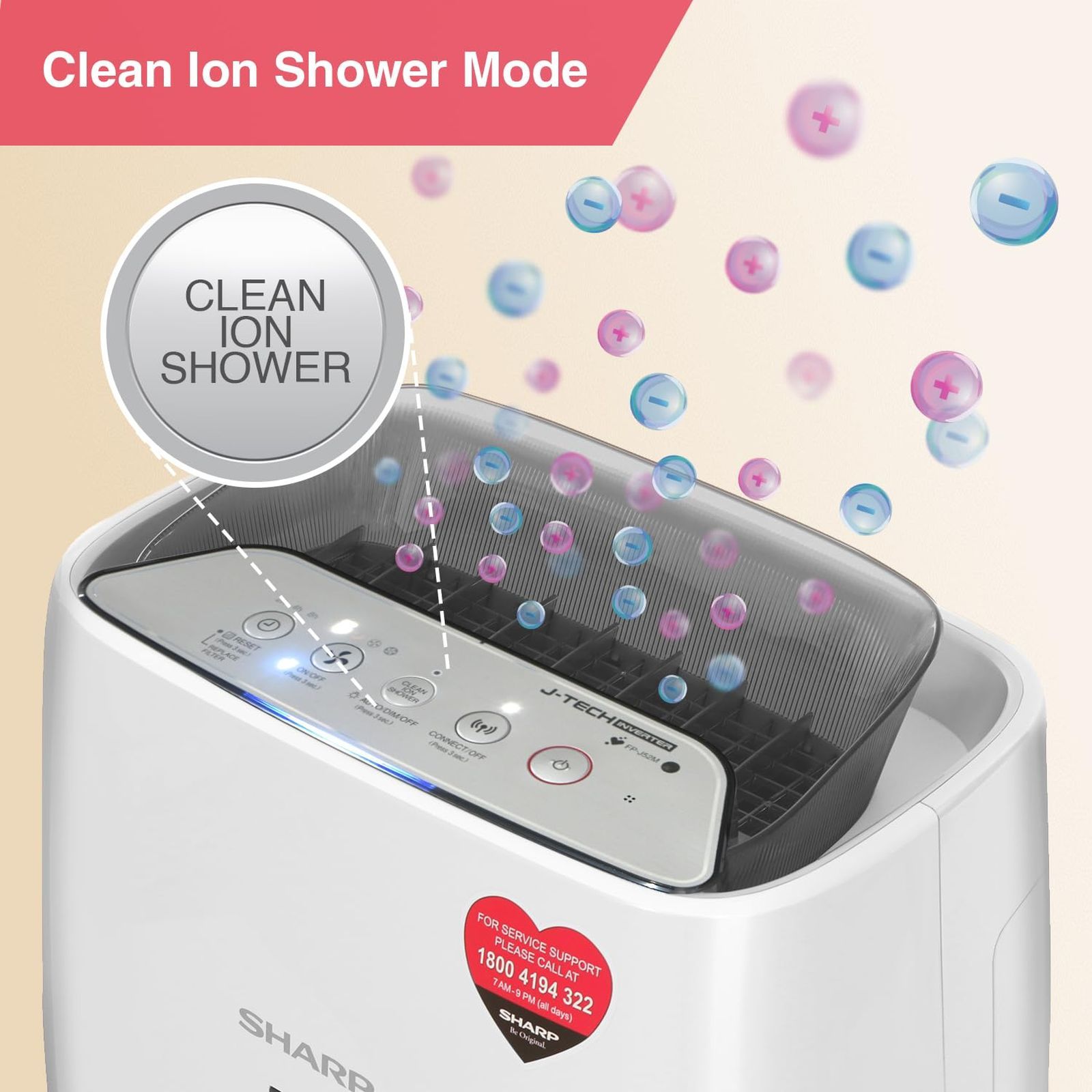 SHARP FP-J52M-W Smart Air Purifier with Remote Operation Capability (Plasmacluster Technology, White) SHARP FP-J52M-W Smart Air Purifier with Remote Operation Capability (Plasmacluster Technology, White)_7