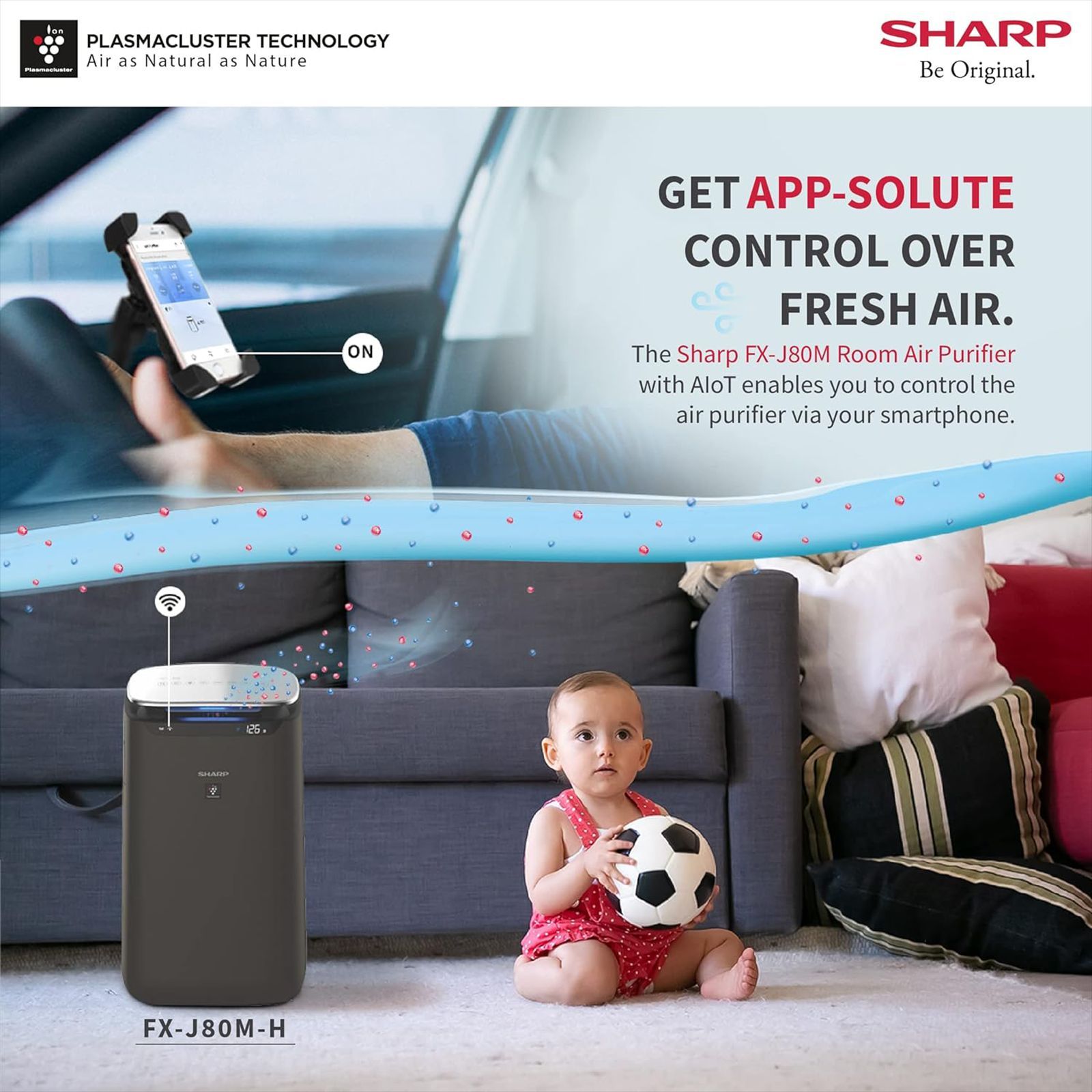 SHARP FX-J80M-H Smart Air Purifier with AIoT Support (Plasmacluster lon Technology, Black)_8