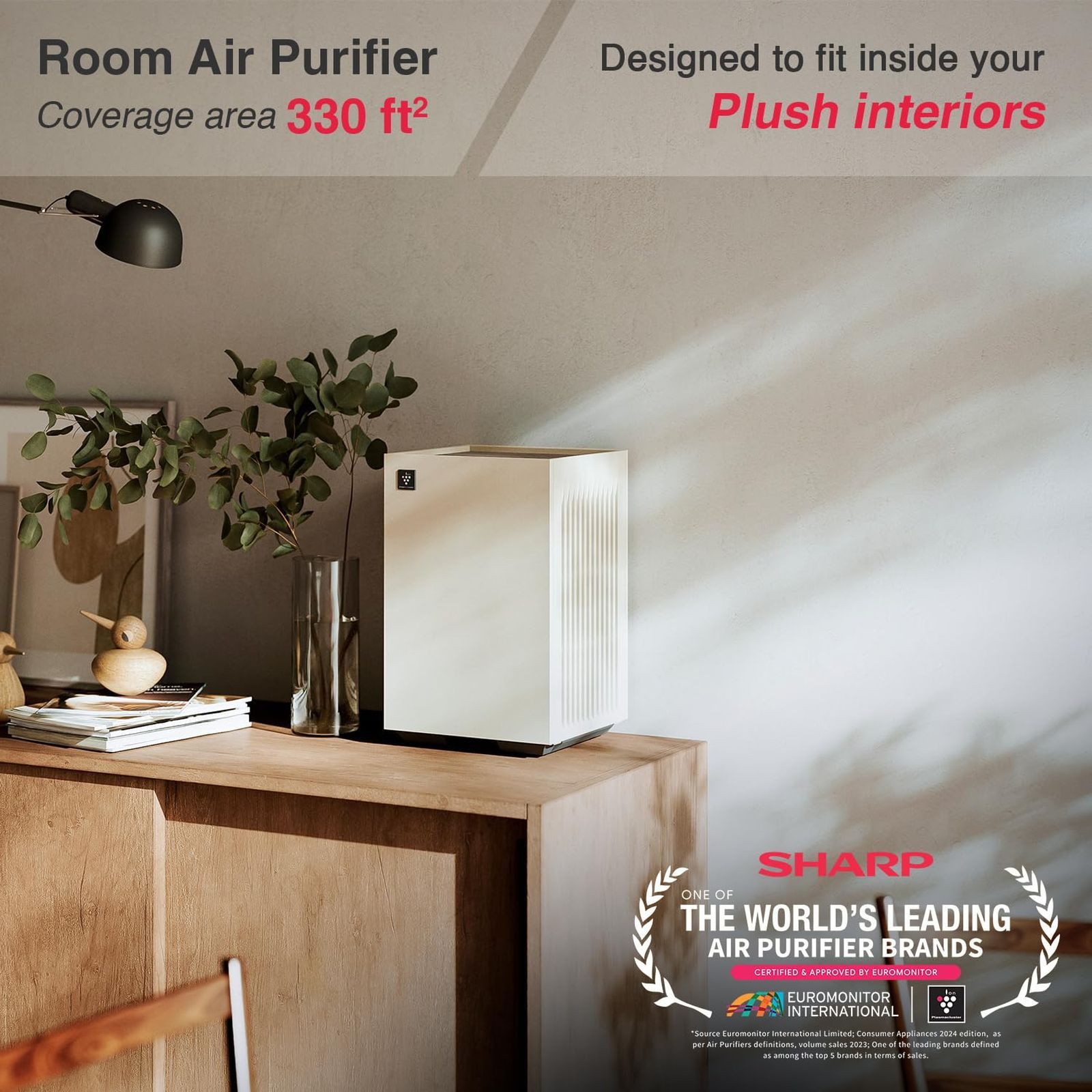 SHARP FP-S40M-W Air Purifier with Remote Control (Plasmacluster Ion Technology, Off White) SHARP FP-S40M-W Air Purifier with Remote Control (Plasmacluster Ion Technology, Off White)_4