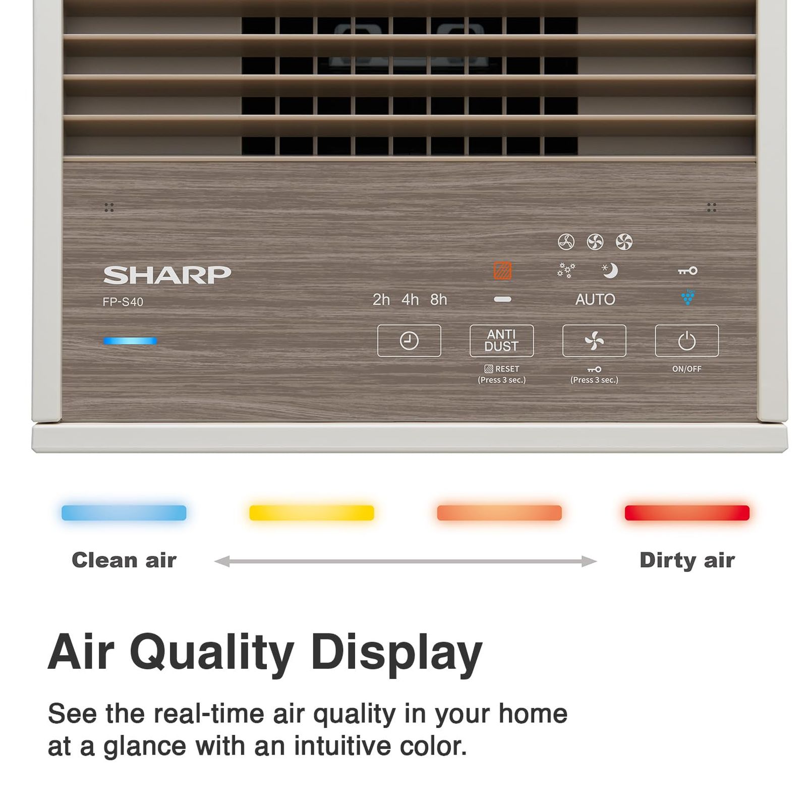 SHARP FP-S40M-W Air Purifier with Remote Control (Plasmacluster Ion Technology, Off White) SHARP FP-S40M-W Air Purifier with Remote Control (Plasmacluster Ion Technology, Off White)_5