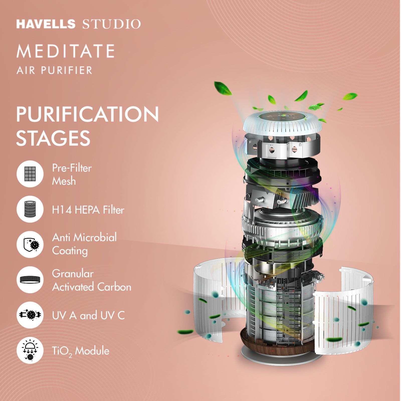 HAVELLS Meditate AP 250 Smart Air Purifier with Remote Control (Alexa & Google Home Enabled, Silver Satin) HAVELLS Meditate AP 250 Smart Air Purifier with Remote Control (Alexa & Google Home Enabled, Silver Satin)_10