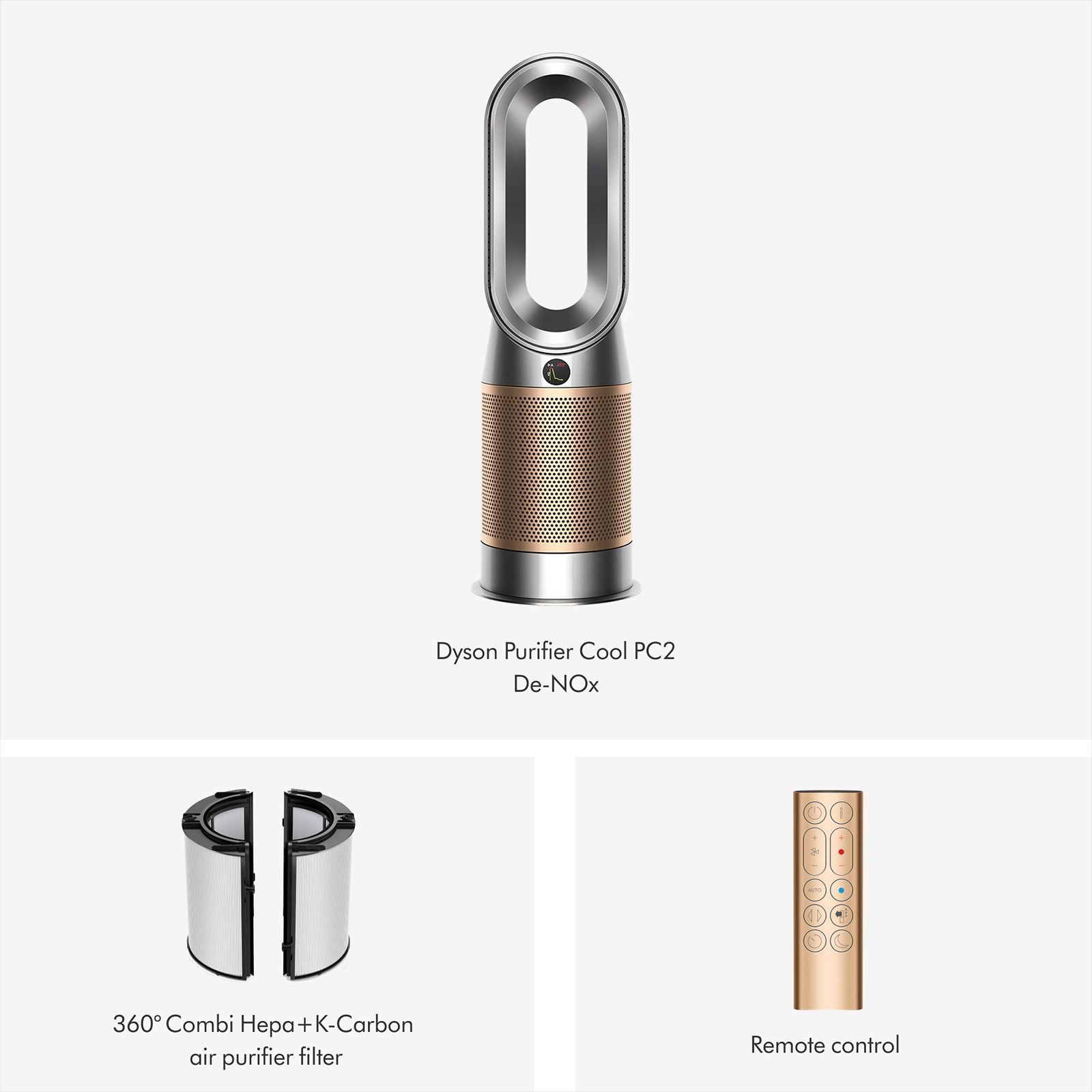 dyson Hot and Cool HP12 Air Purifier with Remote Control (Allergy Friendly, Nickel & Gold)_5