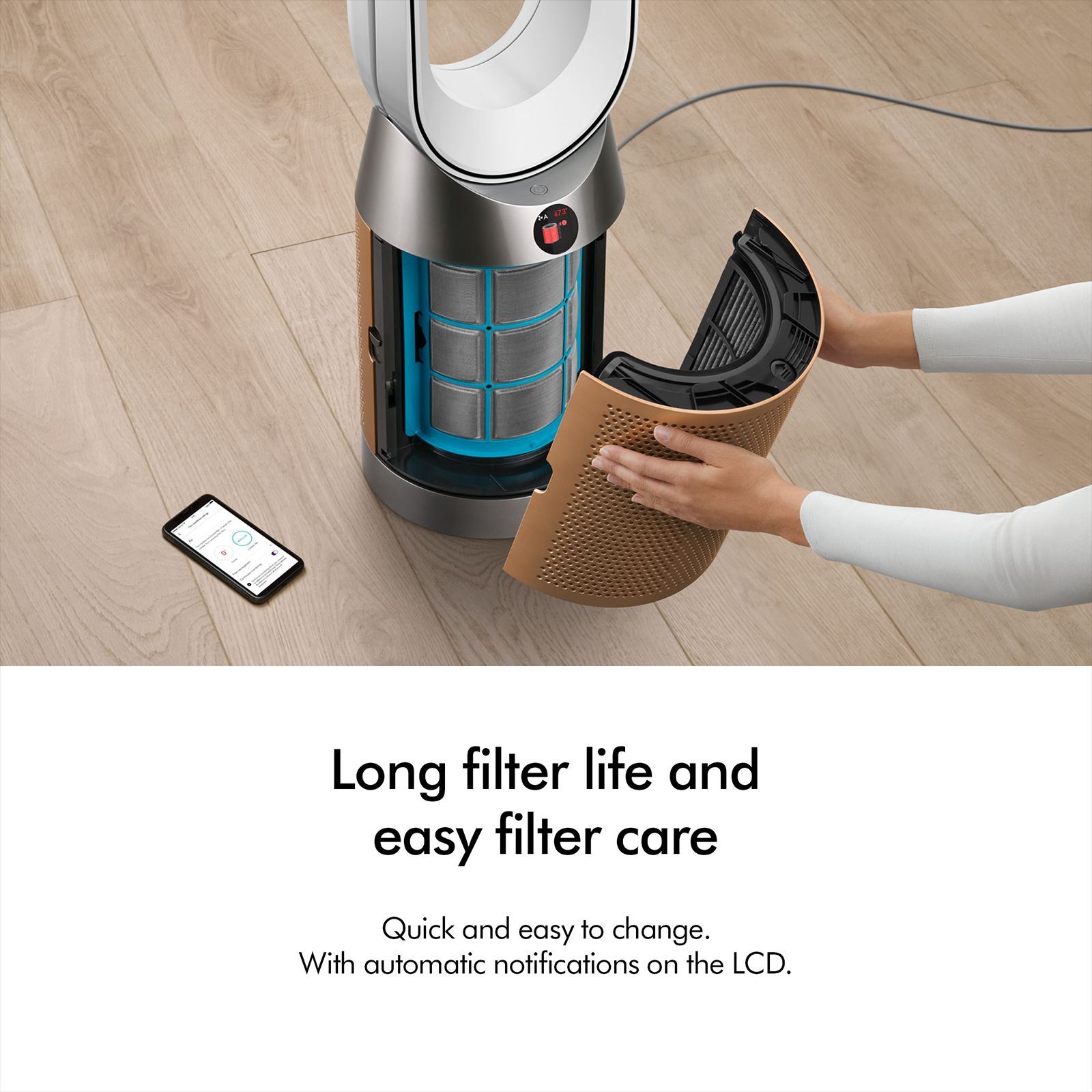 dyson Hot and Cool HP12 Air Purifier with Remote Control (Allergy Friendly, Nickel & Gold)_6