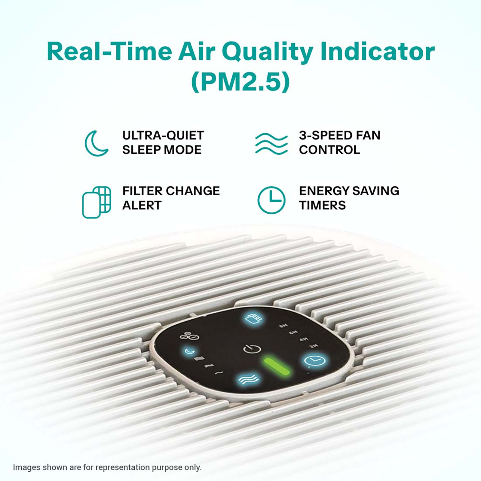 EUREKA FORBES 270 Air Purifier with Surround 360 Degree Air Intake Technology (4-Stage Air Filtration, White)_5