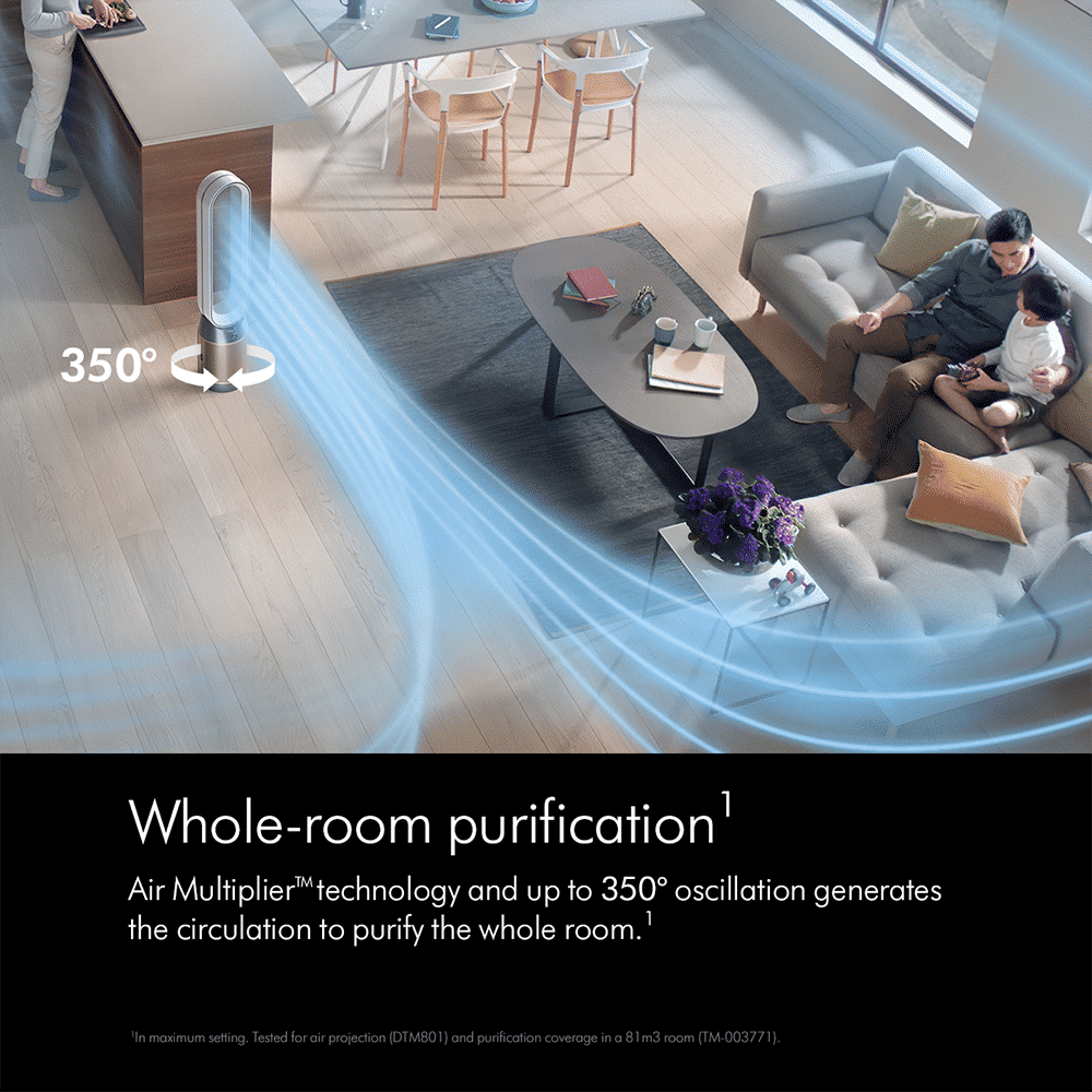 dyson Cool TP12 Air Purifier with Remote Control (Diffused Mode Purifies without Cooling, White & Gold) dyson Cool TP12 Air Purifier with Remote Control (Diffused Mode Purifies without Cooling, White & Gold)_3
