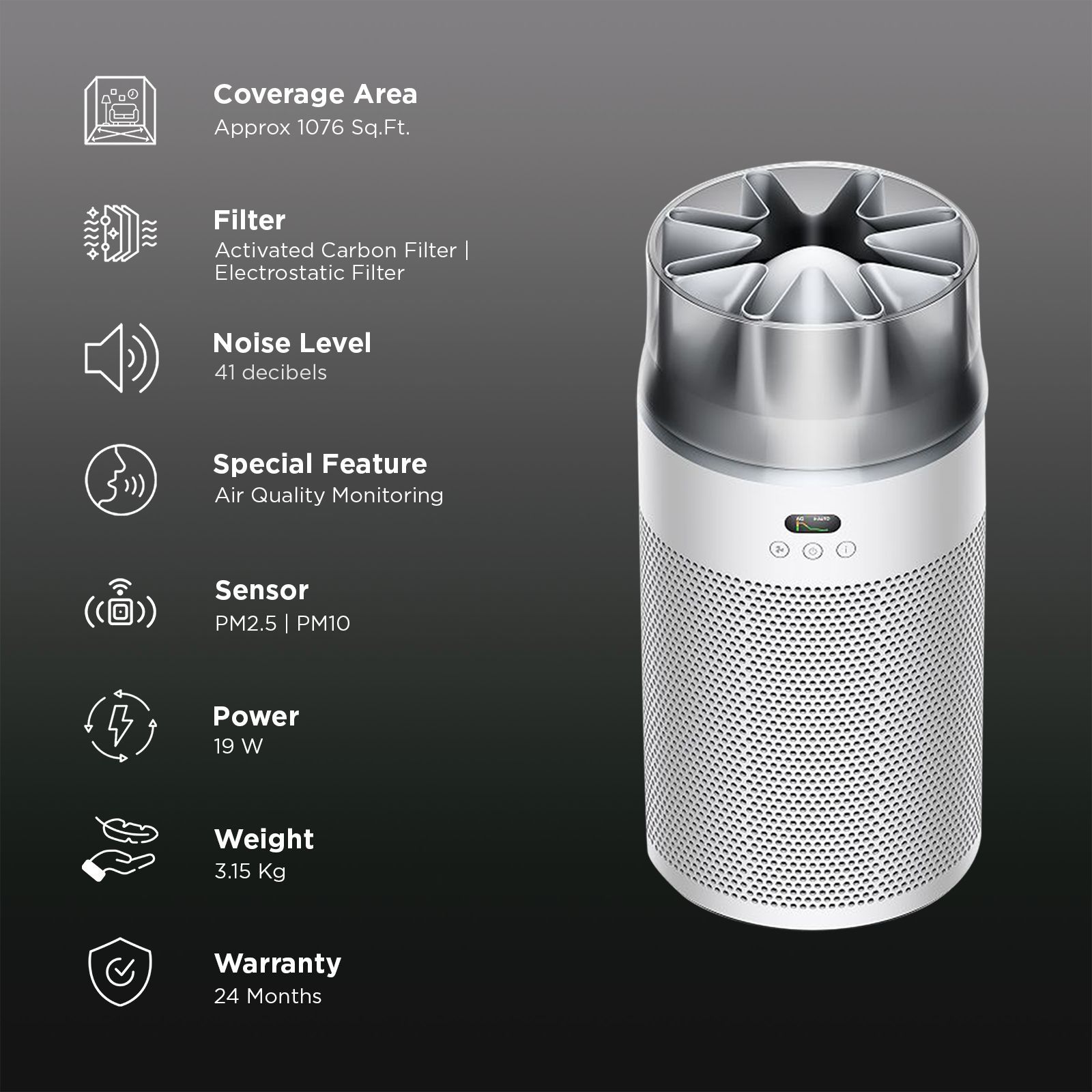 Dyson SP01 Smart Air Purifier with Jet Style Air Projection (Fully Sealed Filters, White/Silver)_2
