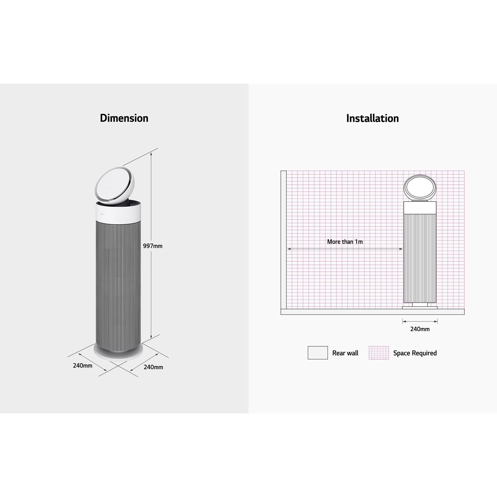 LG PuriCare Smart Air Purifier with Dual Airflow (BLDC Motor, Essence White)_3