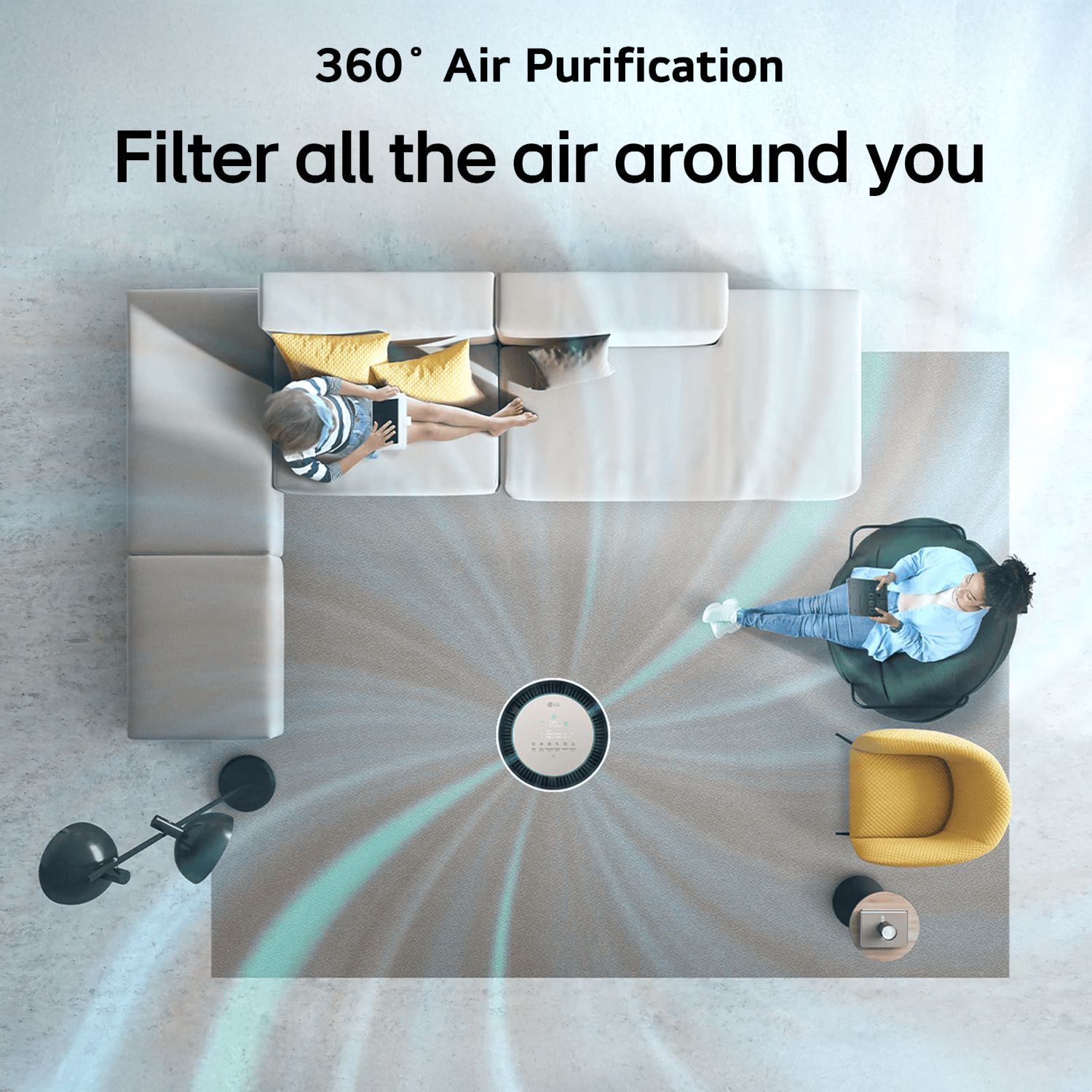 LG PuriCareTM Smart Air Purifier with 360° Air Purification (BLDC Motor, Nature Beige)_17