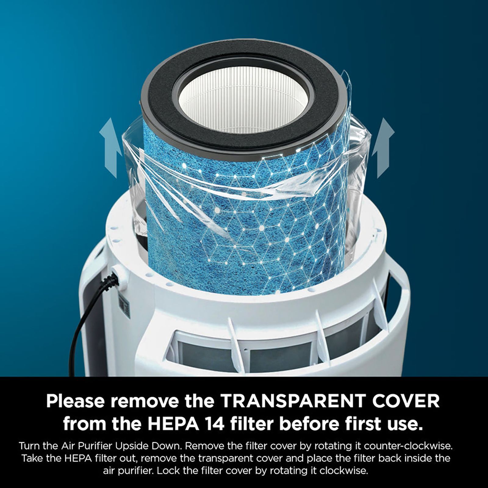 Shark HP300 Air Purifier with 4 Layers of Powerful Filtration (Adjustable Scent Levels, White)_3