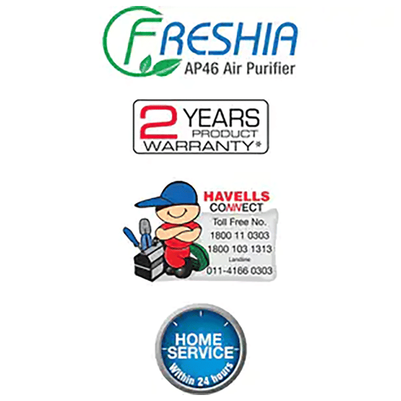 HAVELLS Freshia AP-46 HEPA + Activated Carbon Filter Air Purifier (White) HAVELLS Freshia AP-46 HEPA + Activated Carbon Filter Air Purifier (White)_9