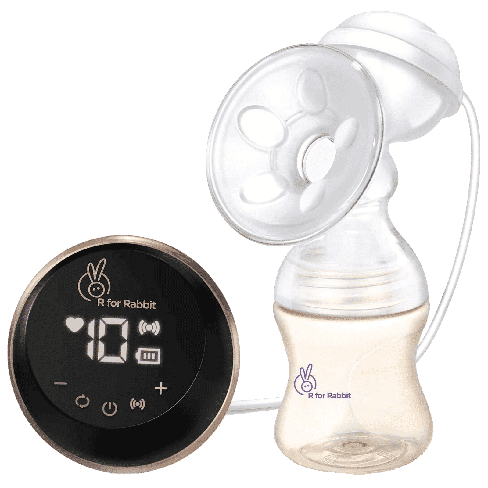 R for Rabbit First Feed Smart Breast Pump (Automatic Anti Back Milk Flow, BPFFB04, Black)_1