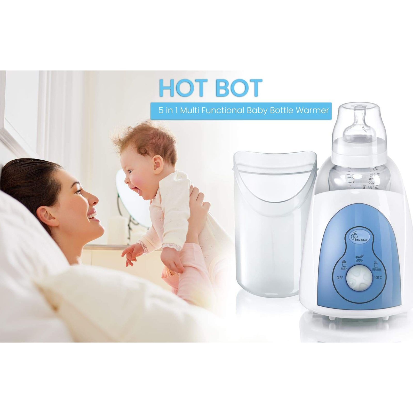 R for Rabbit Hot Bot Bottle Warmer (5-in-1 Multi-function, BPA Free Material, WRHBW01, White)_7