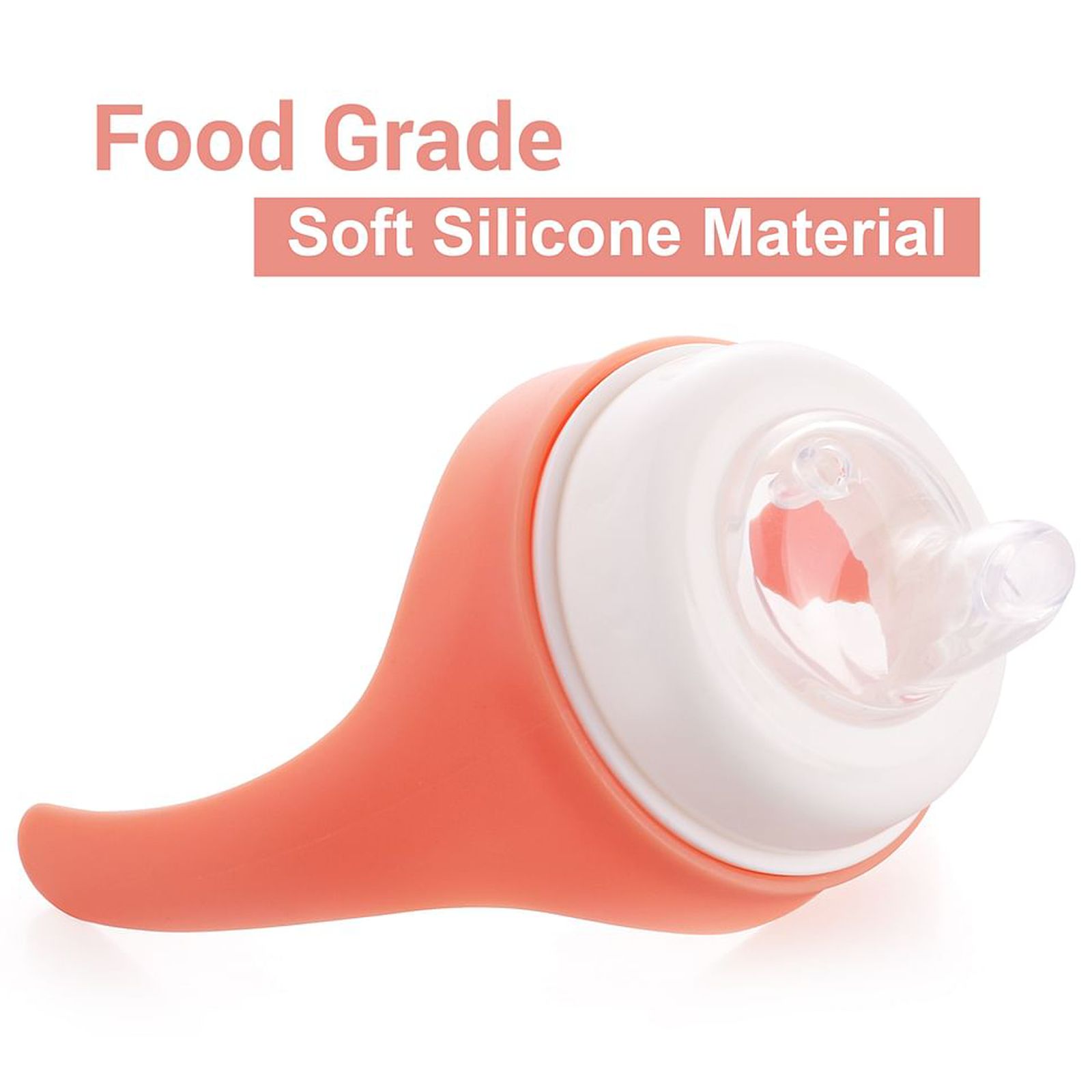R for Rabbit Penguin Spout 180ml Baby Feeding Bottle (Anti Spill Hygienic Soft Silicone Spout, SSPGO01, Orange)_3