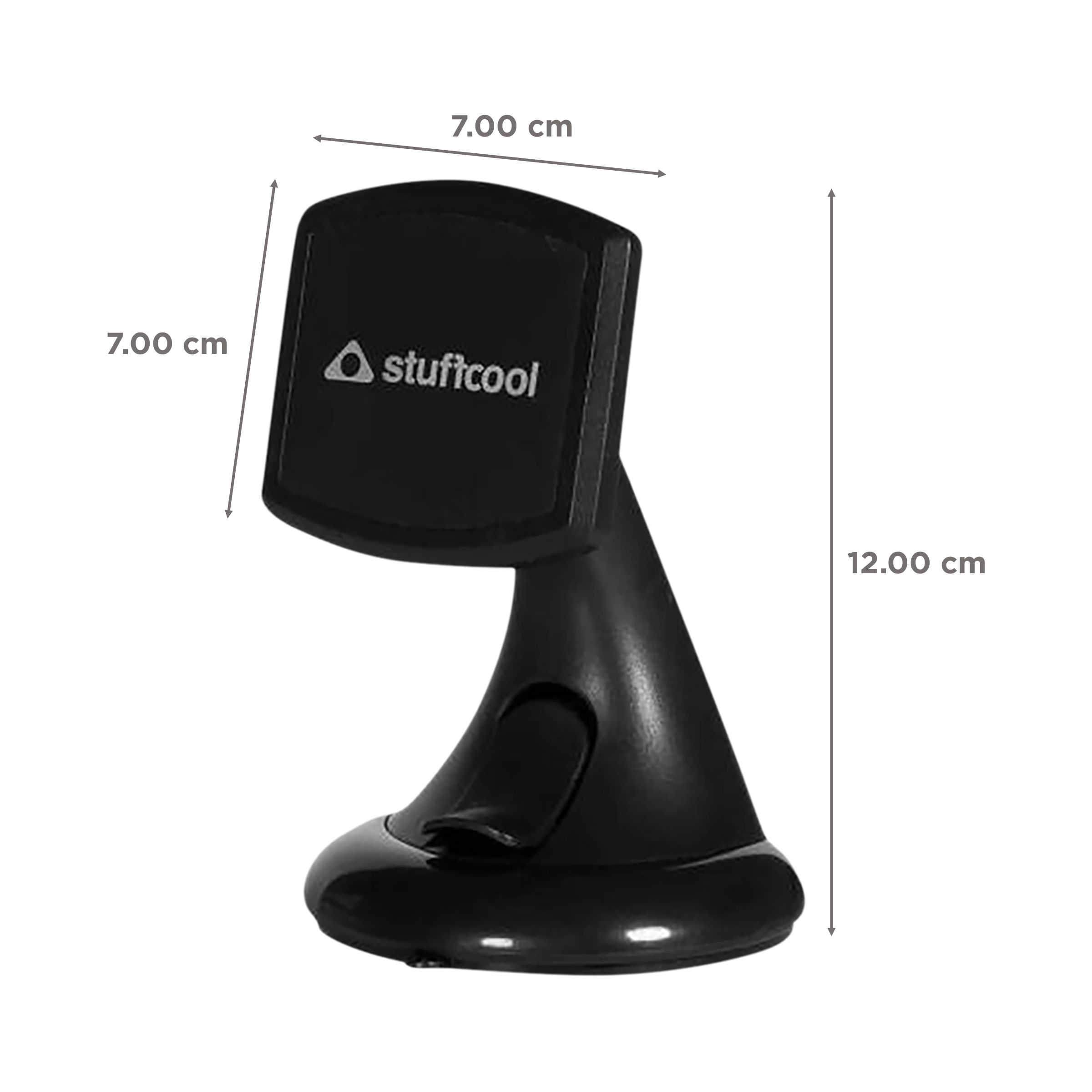 stuffcool Mag Hold Car Mount for Mobile (Cradle Free Design, Black)_2