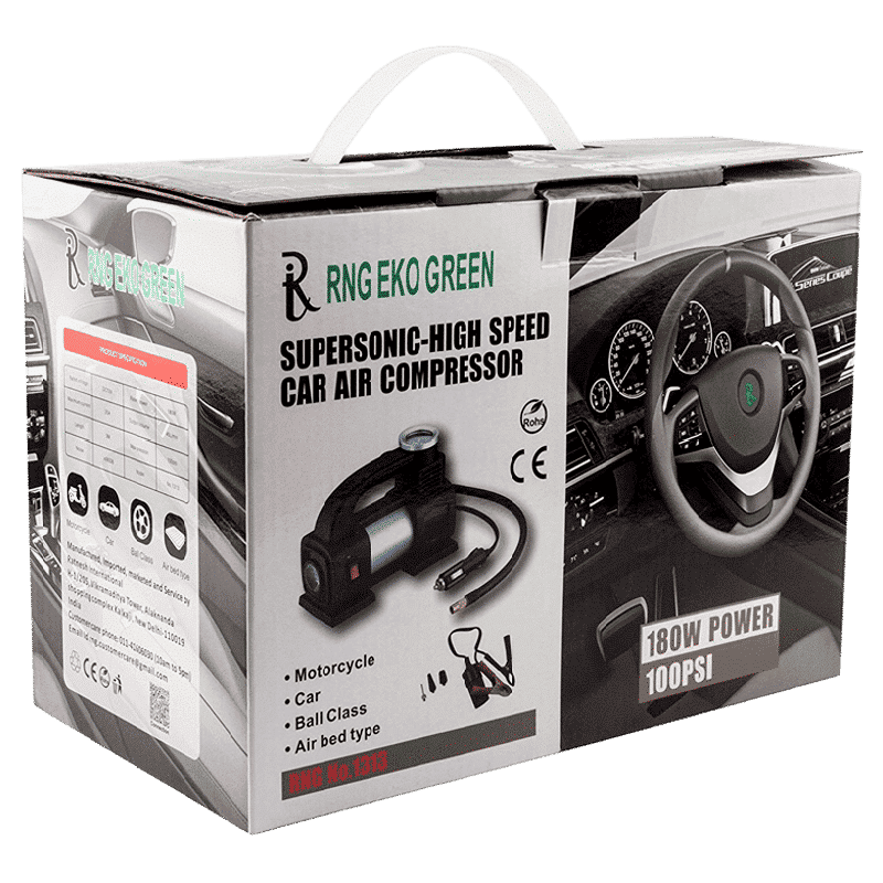RNG EKO GREEN Heavy Duty Supersonic High Speed Tyre Inflator for Car/Bike with LED (RNG 1313, Black)_8