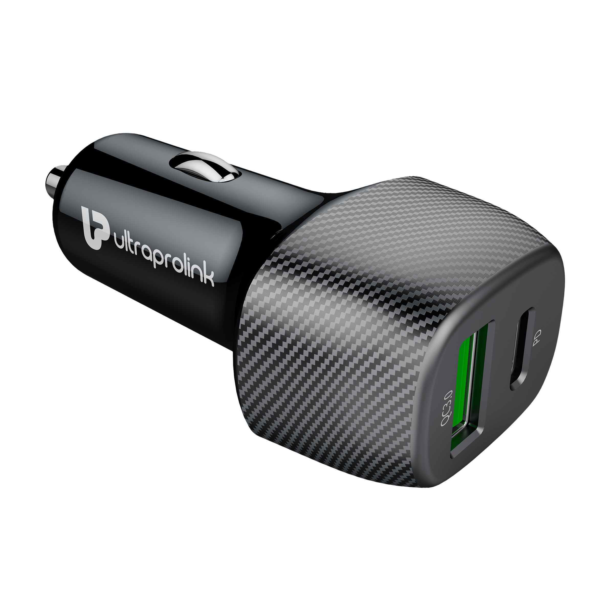 ultraprolink Mach 38W Type A & Type C 2-Port Car Charger (Type C to Lightning Cable, Qualcomm Quick Charge 3.0, Black)_6