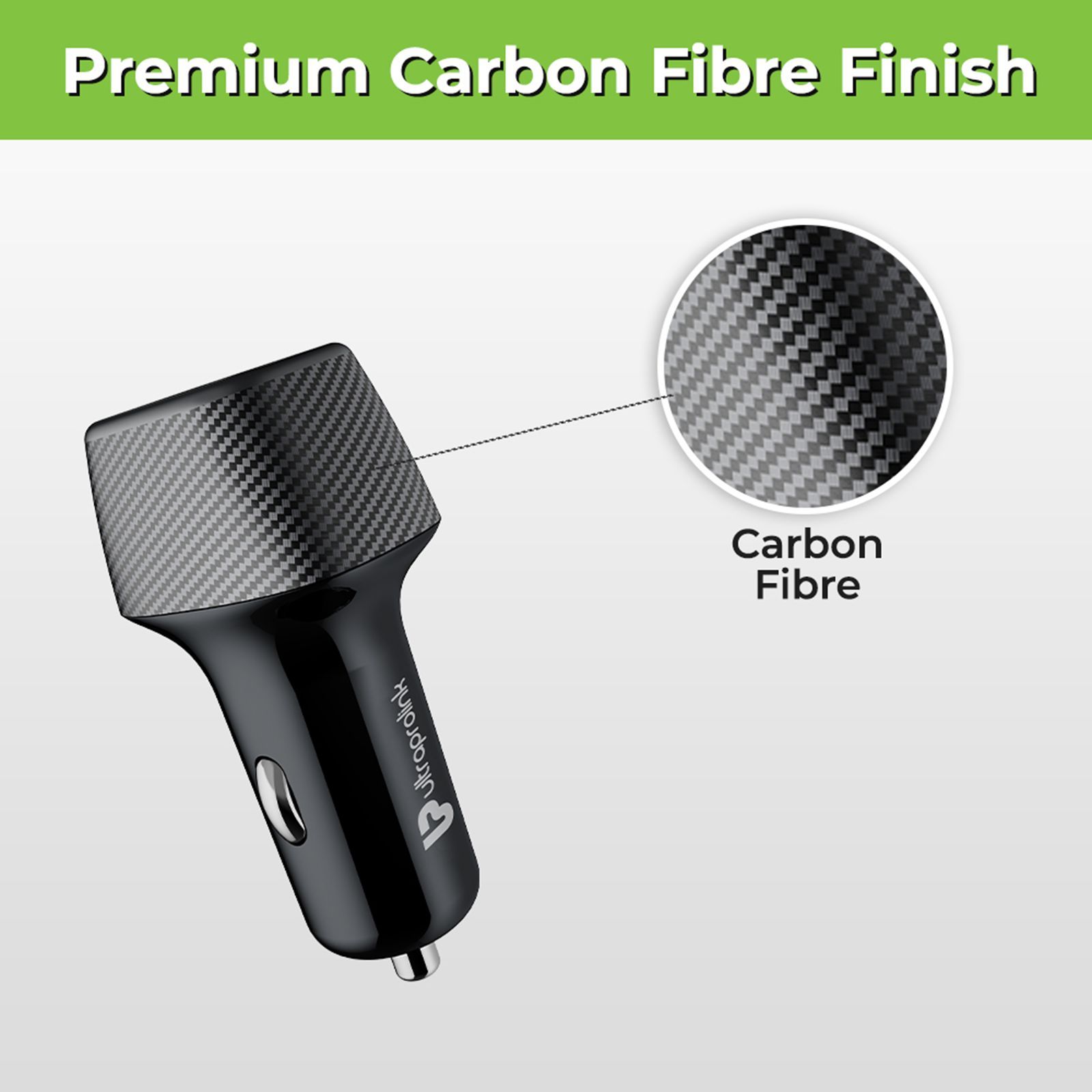 ultraprolink Mach 38W Type A & Type C 2-Port Car Charger (Type C to Type C Cable, Qualcomm Quick Charge 3.0, Black)_7