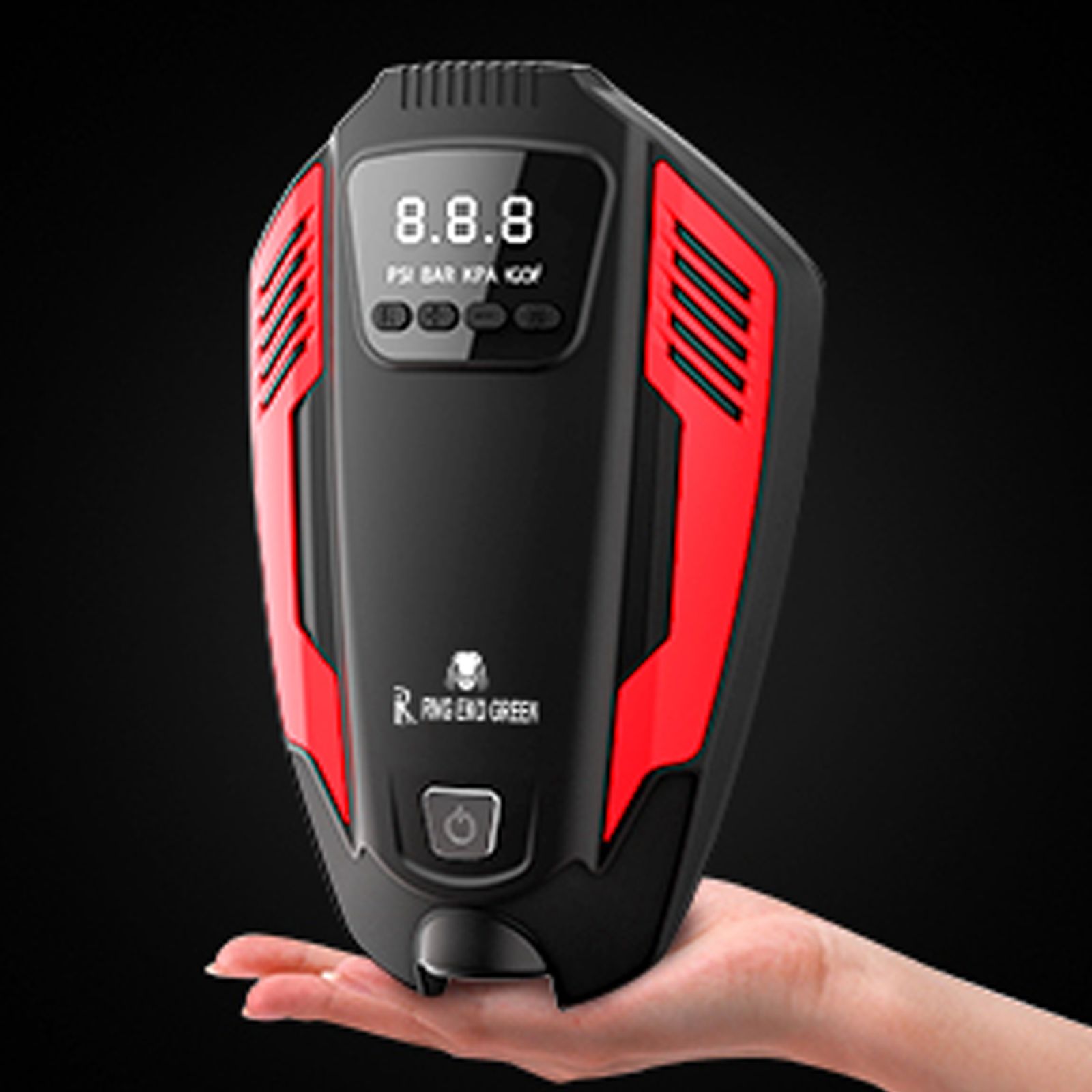 RNG EKO GREEN 1205 Predator Tyre Inflator for Cars and Bikes (3 Modes of Lighting, RNG-AIR-007, Red and Black)_9