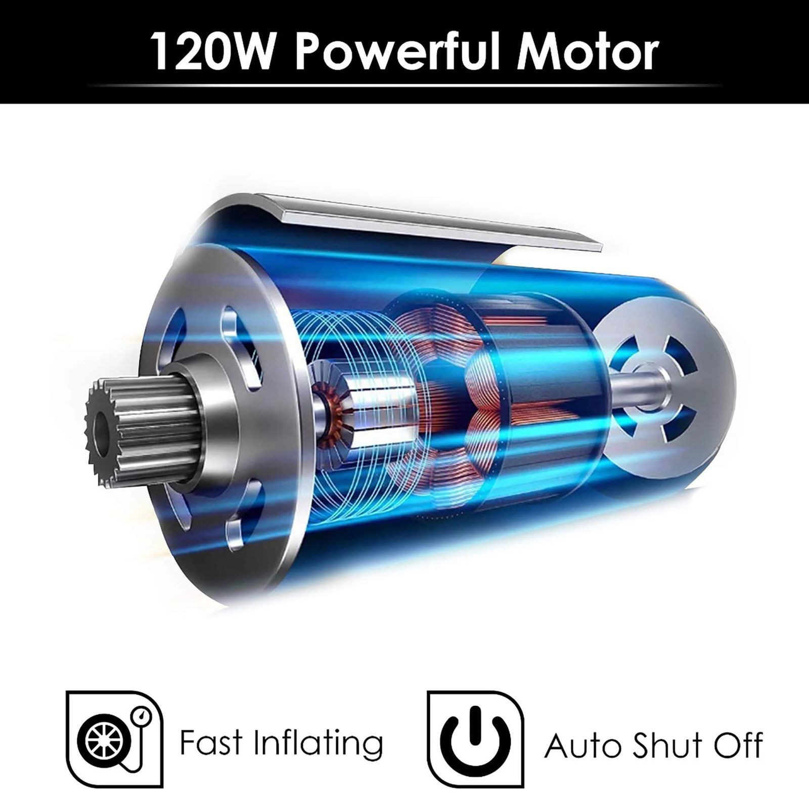 AGARO PRIMO 150 PSI Tyre Inflator for Cars and Bikes (In Built Digital Pressure Gauge, 33626, Black)_3