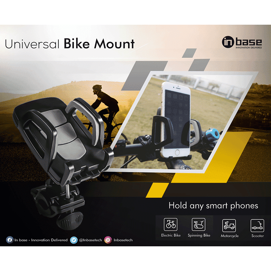 in base Universal Bike Mount Car Mount For Mobiles (Adjustable Angle And Length, Black)_4