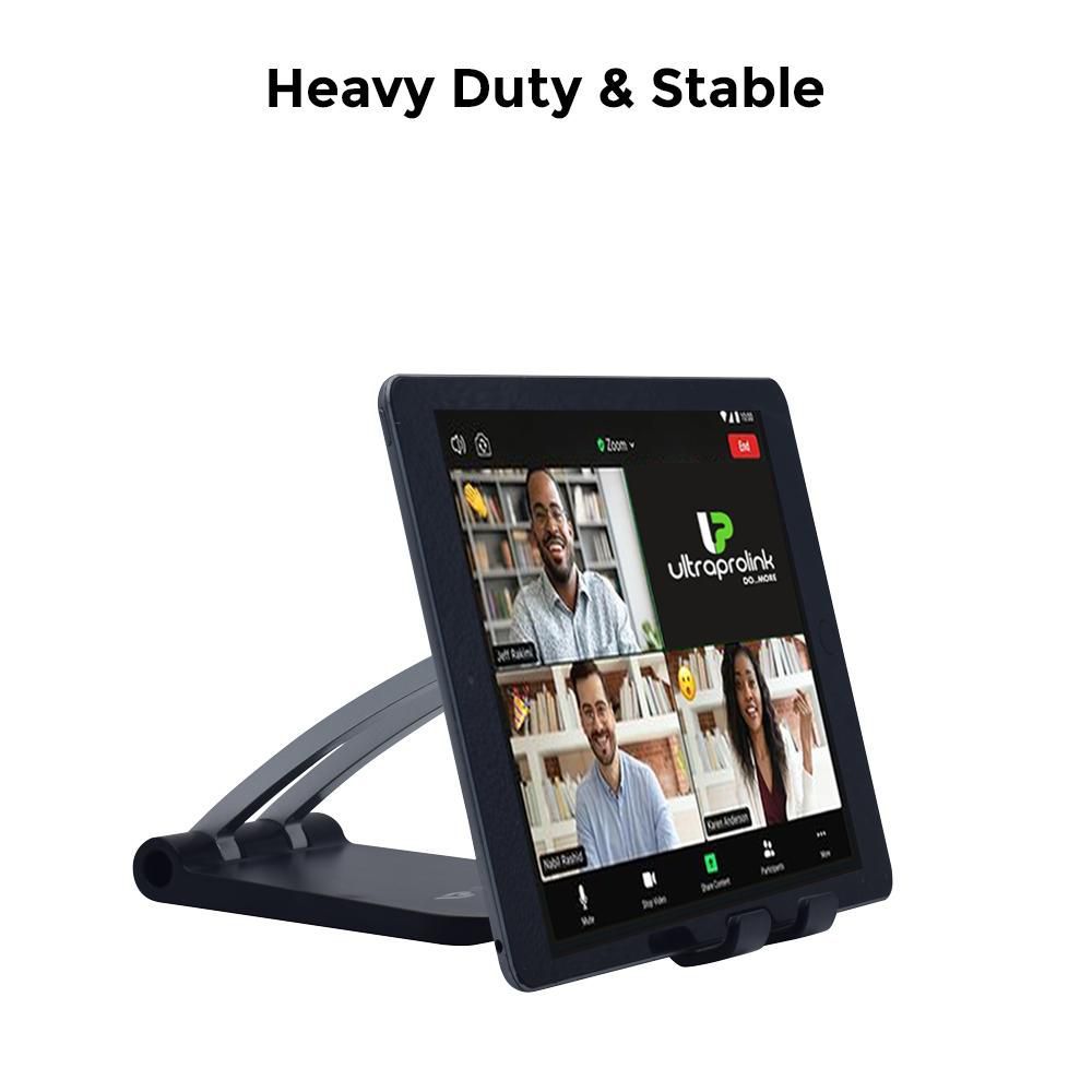 ultraprolink Table Top Stand Universal Phone Holder for Tablets and Smartphones (Multi view Angle, UM1030, Black)_4