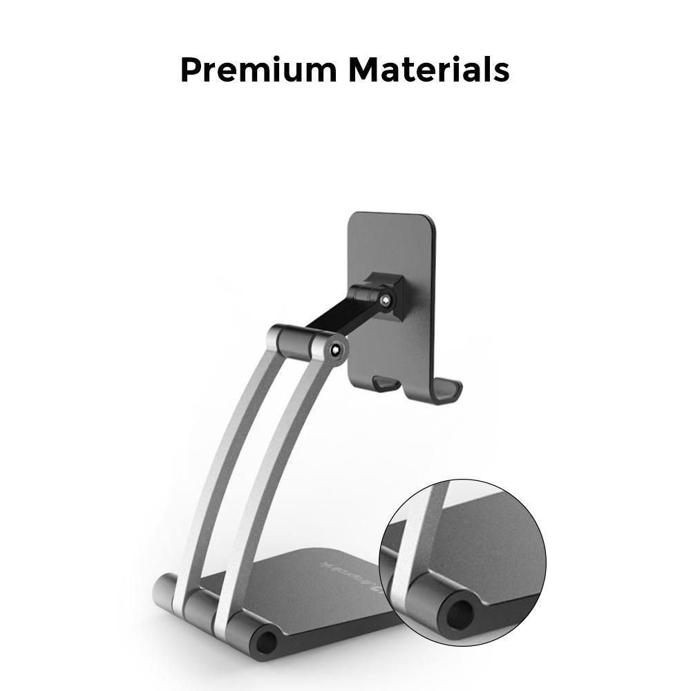 ultraprolink Table Top Stand Universal Phone Holder for Tablets and Smartphones (Multi view Angle, UM1030, Black)_3