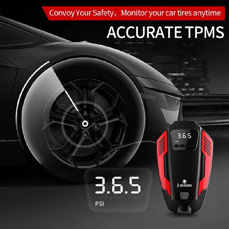 RNG EKO GREEN Green Digital 1205 Car Air Compressor (RNG-AIR-007, Black)_7