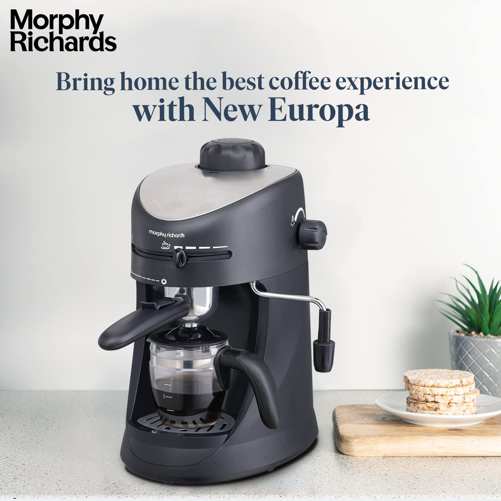 morphy richards Europa 800 Watt 4 Cups Automatic Cappuccino Coffee Maker with Stainless Steel Filter (Black)_13