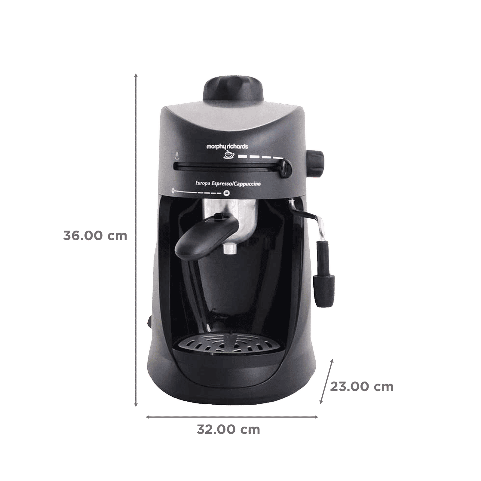 morphy richards Europa 800 Watt 4 Cups Automatic Cappuccino Coffee Maker with Stainless Steel Filter (Black)_2