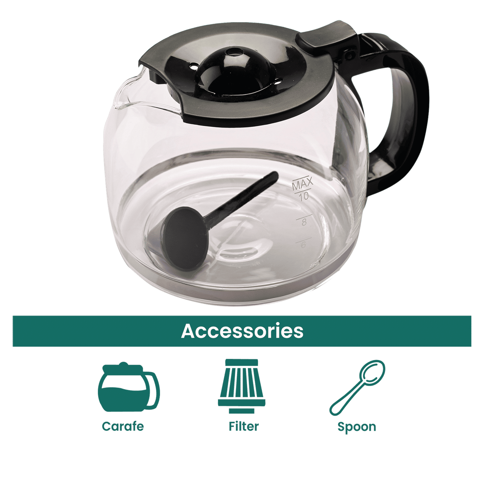 Croma 900 Watt 10 Cups Manual Espresso Coffee Maker with Keep Warm Function (Black) Croma 900 Watt 10 Cups Manual Espresso Coffee Maker with Keep Warm Function (Black)_12