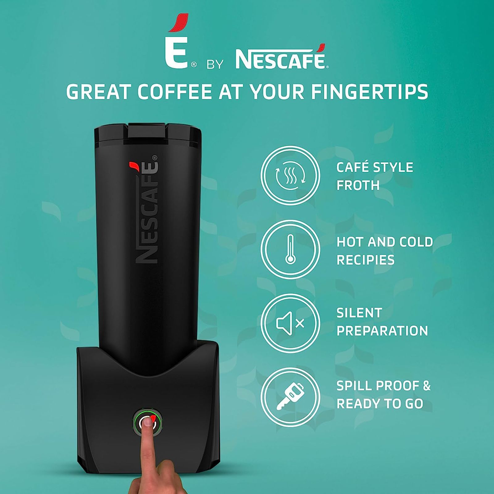 Nestle E Smart 600 Watt 1 Cups Automatic Flat White, Lungo, Creamy Iced, Espresso, Cappuccino & Latte Coffee Maker with Leak & Spill Proof (Black)_6