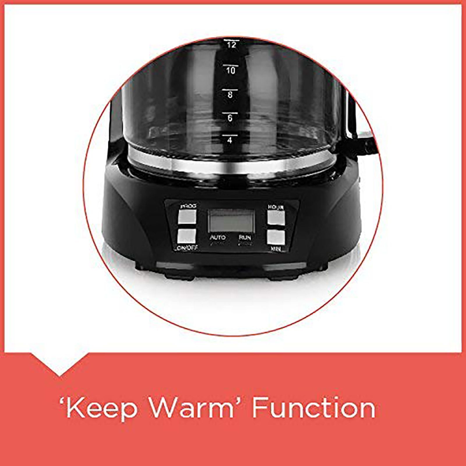 BLACK&DECKER BXCM1201IN 900 Watt 12 Cups Automatic Drip Coffee Maker with Keep Warm Function (Black)_12