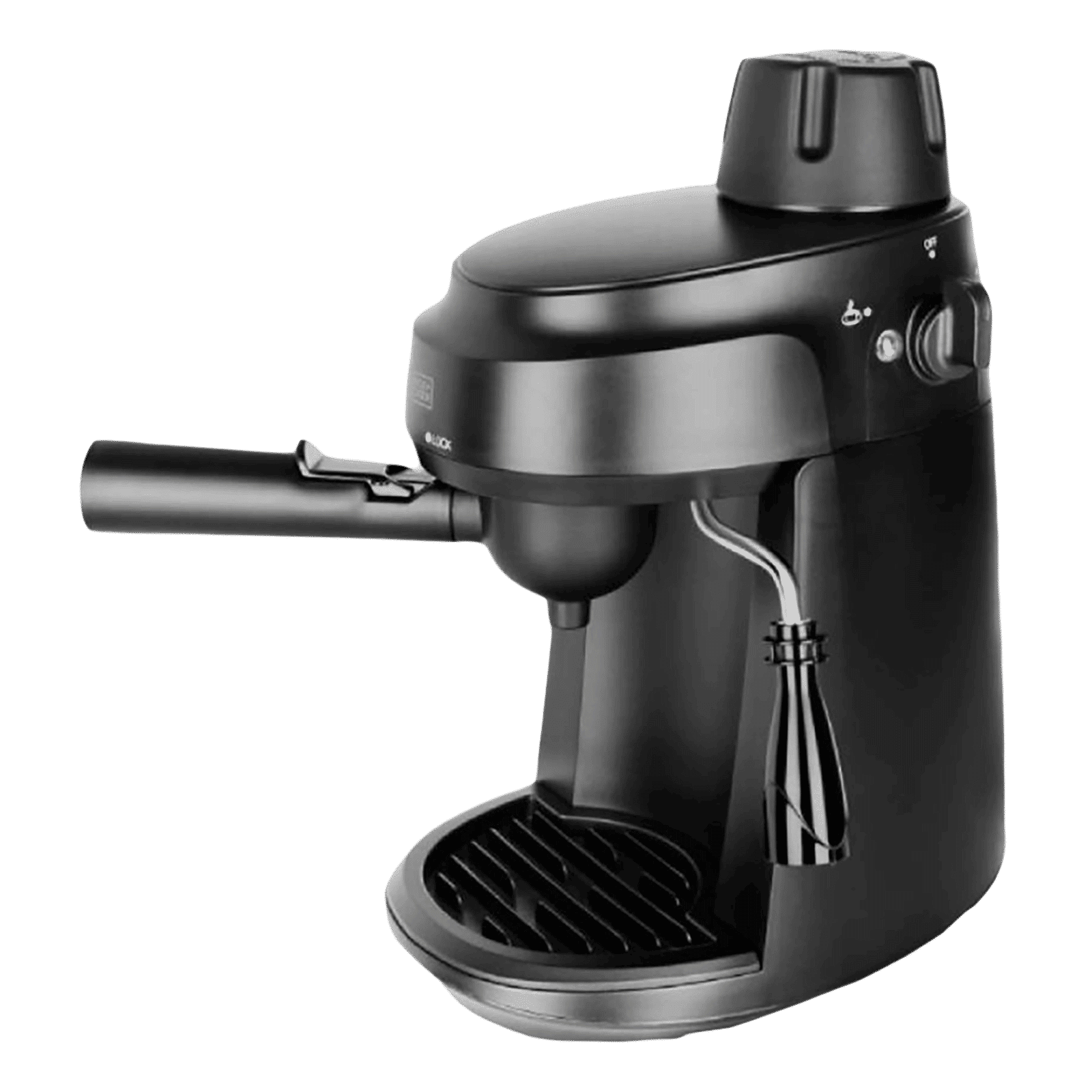 BLACK+DECKER BXCM0401IN 870 Watt 4 Cups Automatic Cappuccino & Espresso Coffee Maker with Detachable Drip Tray (Black)_4