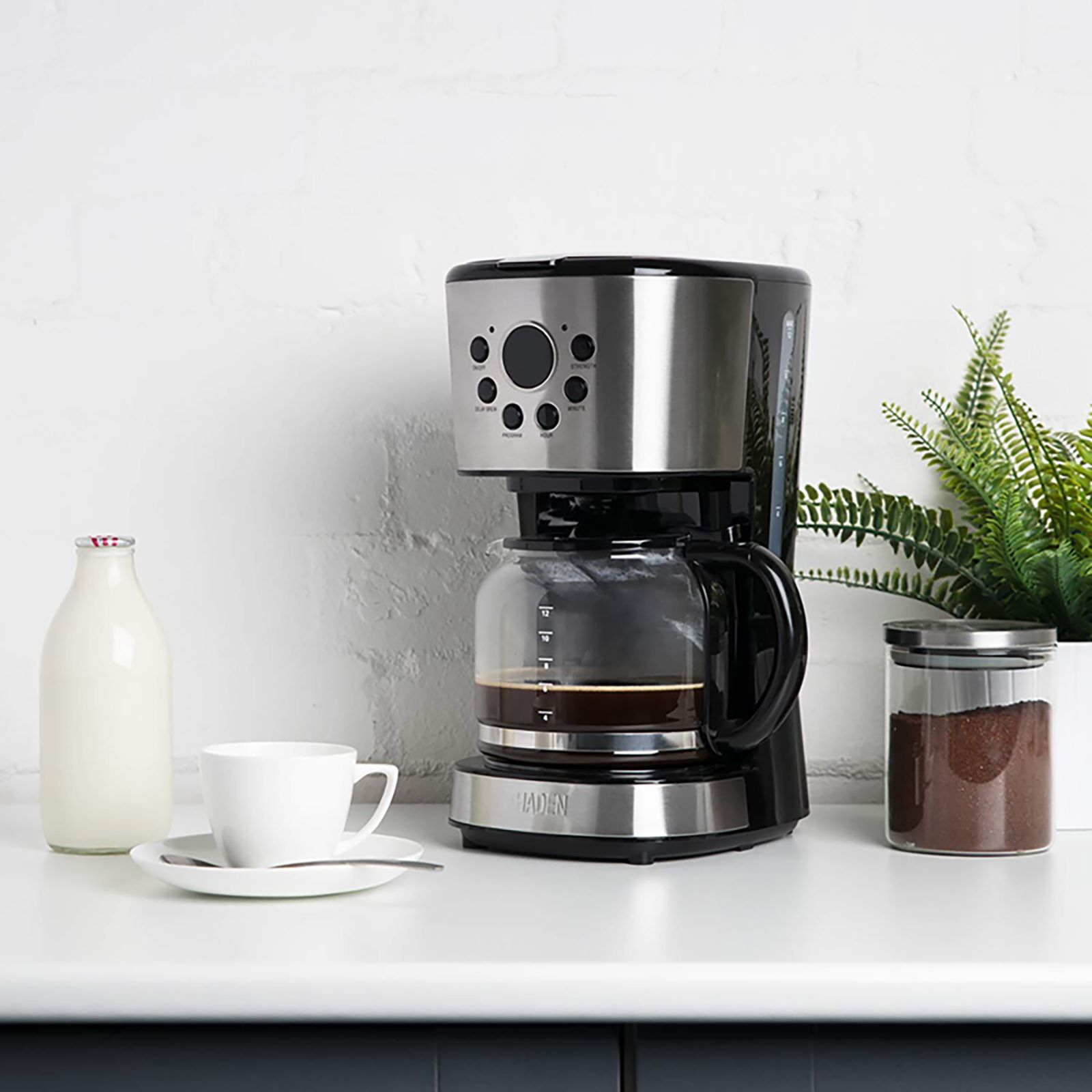 HADEN 900 Watt 12 Cups Automatic Cappuccino Coffee Maker with Boil Dry Protection (Black)_14