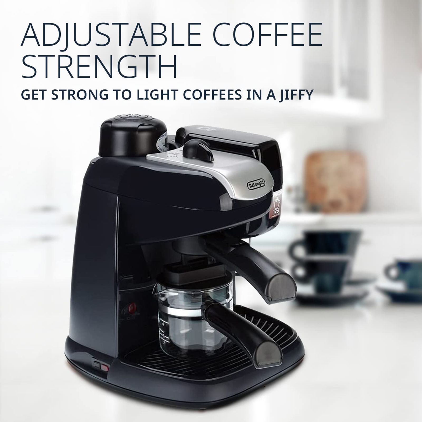 De'Longhi 800 Watt 4 Cups Automatic Drip Coffee Maker with IFD System (Blue) De'Longhi 800 Watt 4 Cups Automatic Drip Coffee Maker with IFD System (Blue)_15