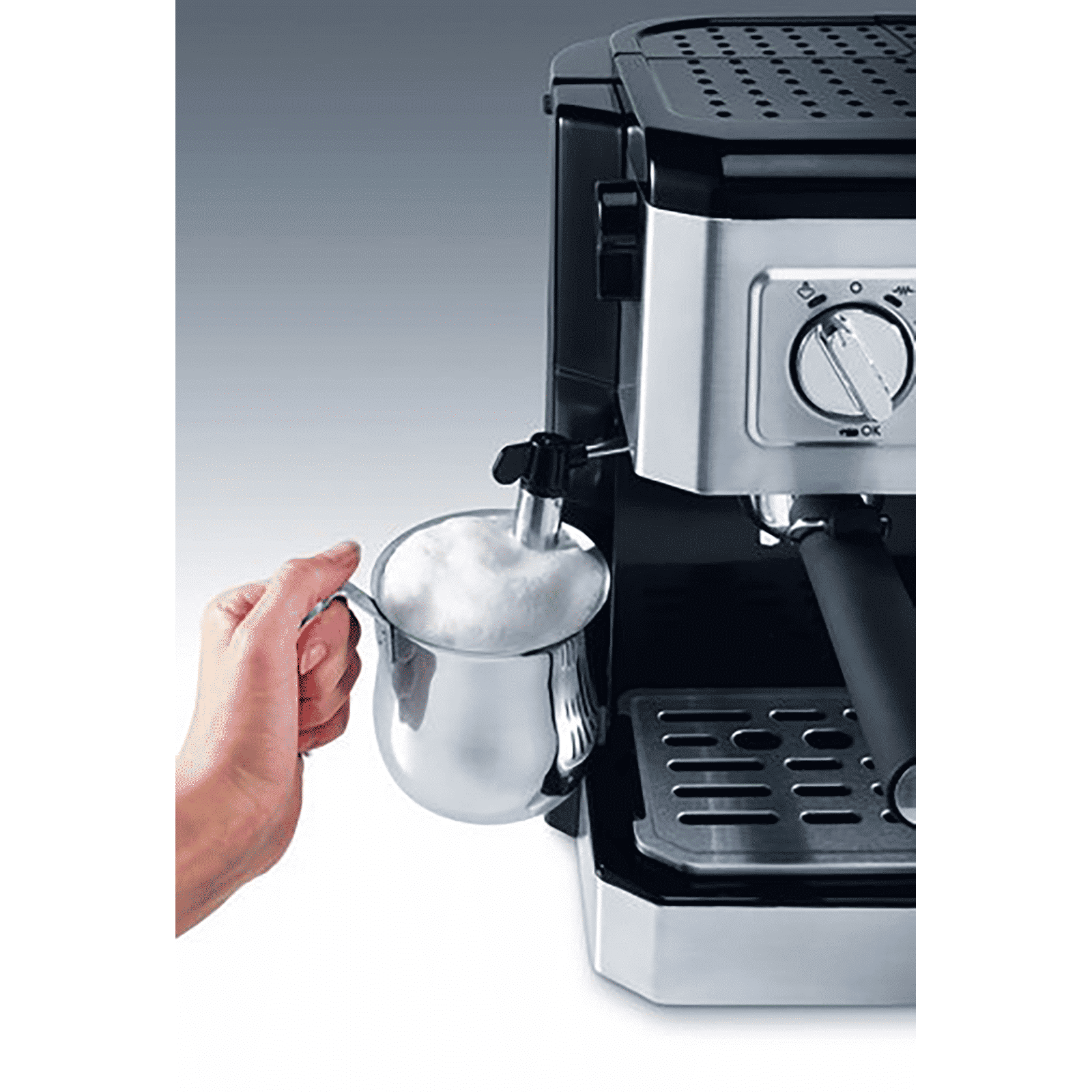 De'Longhi 1750 Watt 10 Cups Semi-Automatic Drip Coffee Maker with Thermoblock Technology (Silver/Black)_8