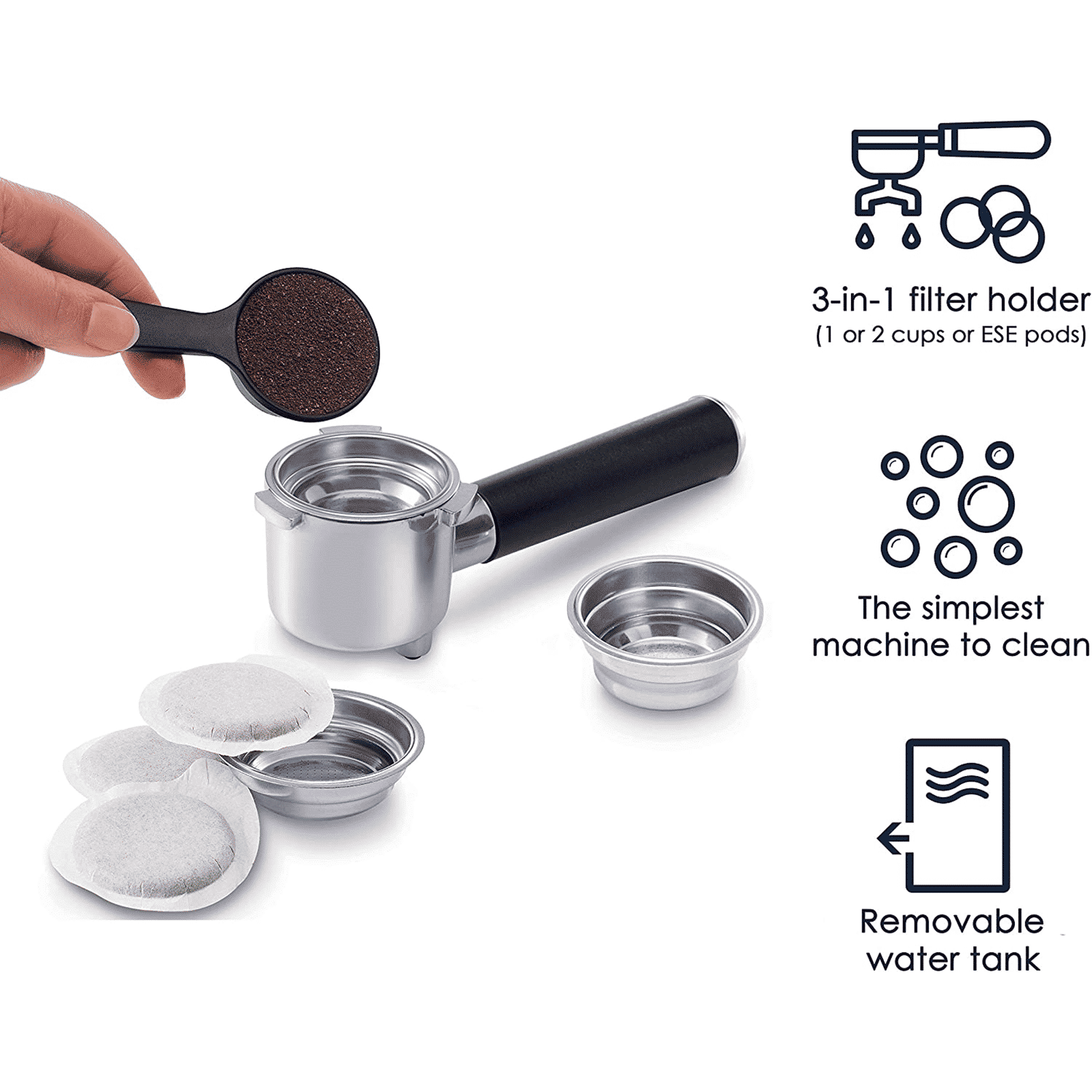 De'Longhi Dedica 1300 Watt 2 Cups Automatic Espresso Coffee Maker with Thermoblock Technology (Metallic)_11