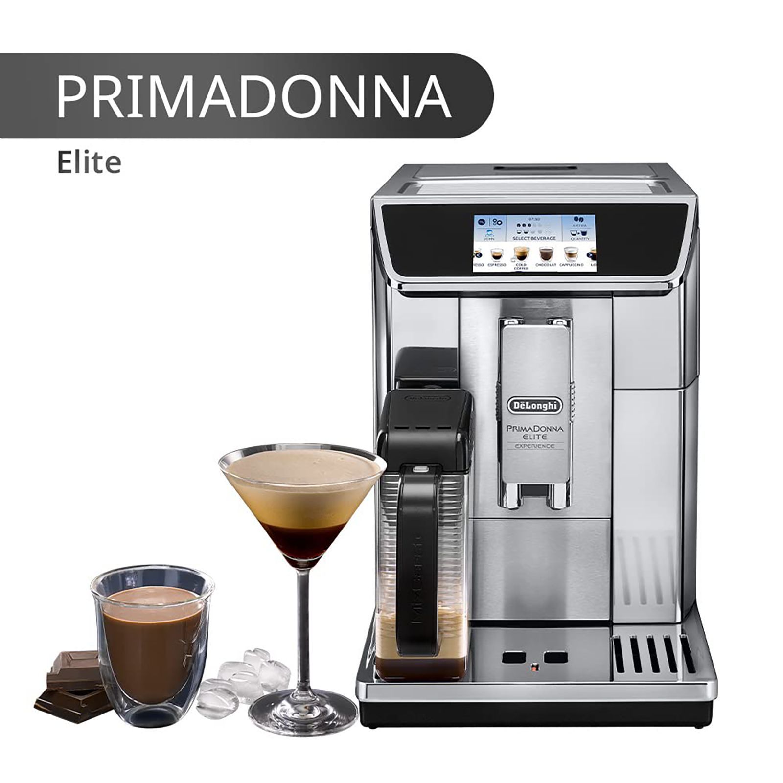 De'Longhi PrimaDonna Elite Experience 1450 Watt 2 Cups Automatic Cappuccino & Espresso Coffee Maker with Optimal Temperature Control (Metal Silver)_13