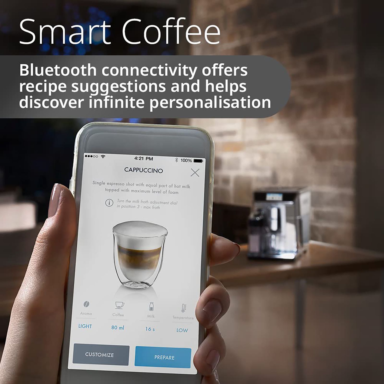 De'Longhi PrimaDonna Elite Experience 1450 Watt 2 Cups Automatic Cappuccino & Espresso Coffee Maker with Optimal Temperature Control (Metal Silver)_17