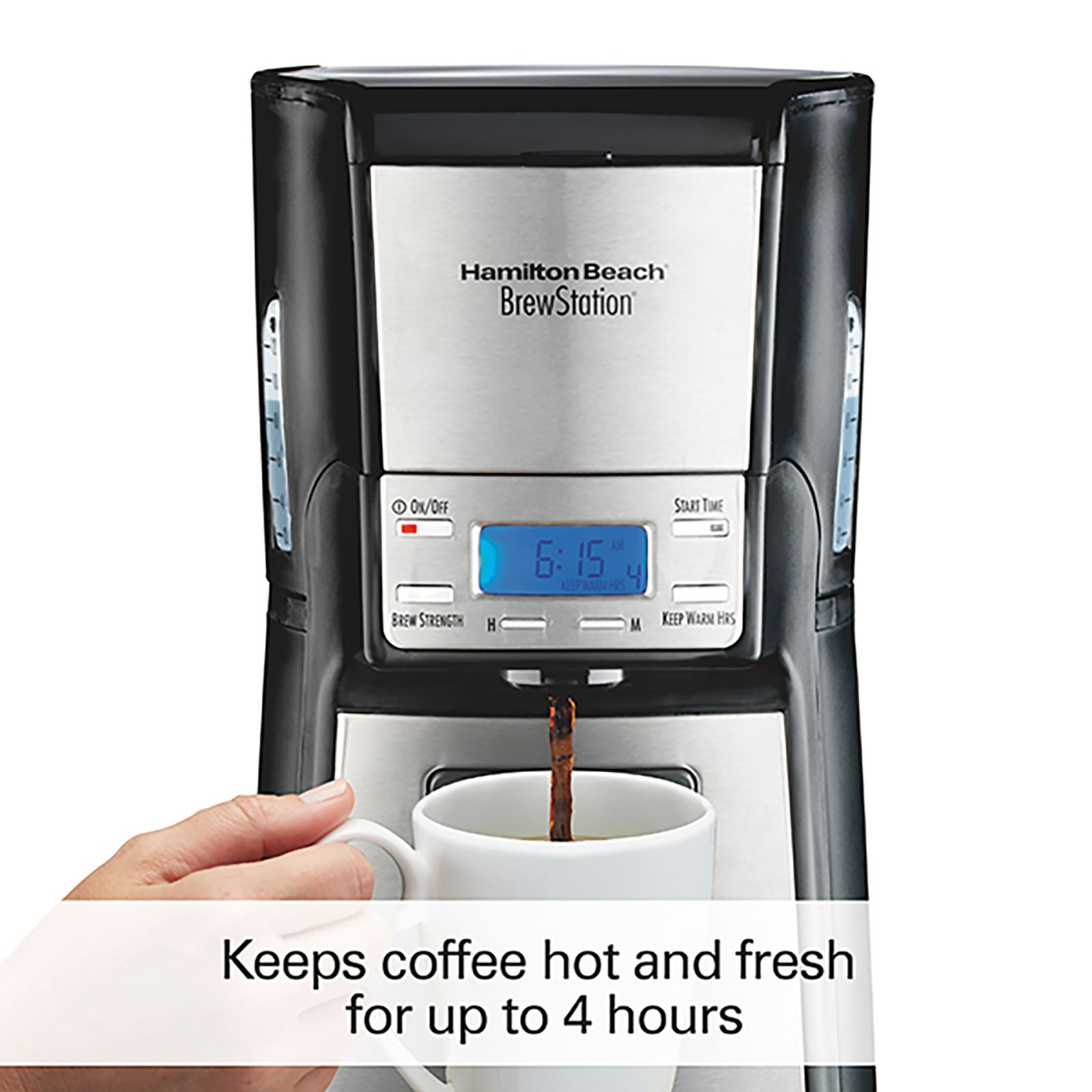 Hamilton Beach 130 Watt 12 Cups Automatic Espresso Coffee Maker with Keep Warm Function (Silver)_11