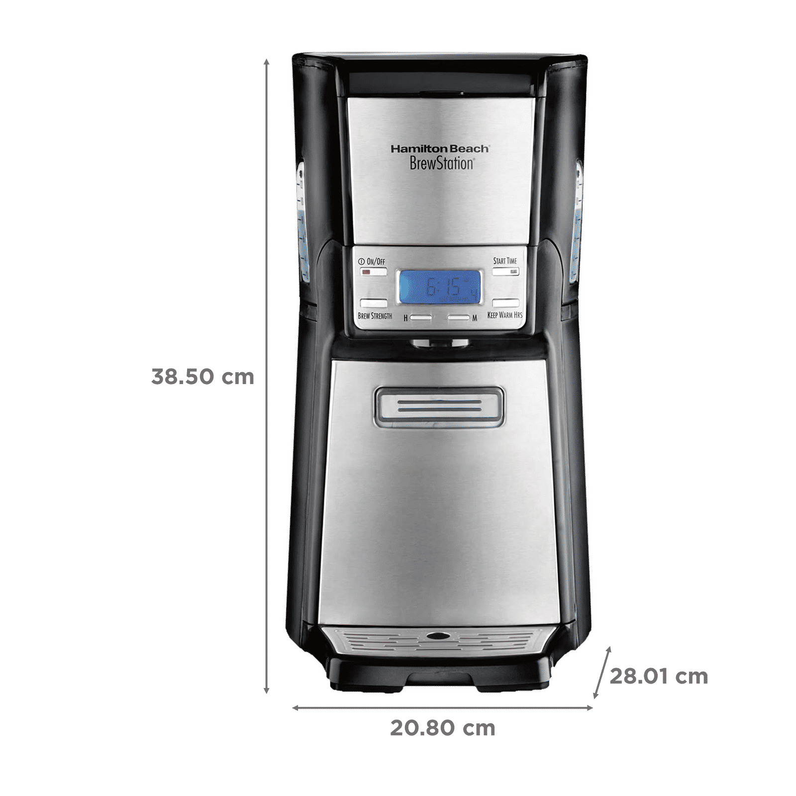Hamilton Beach 130 Watt 12 Cups Automatic Espresso Coffee Maker with Keep Warm Function (Silver)_2