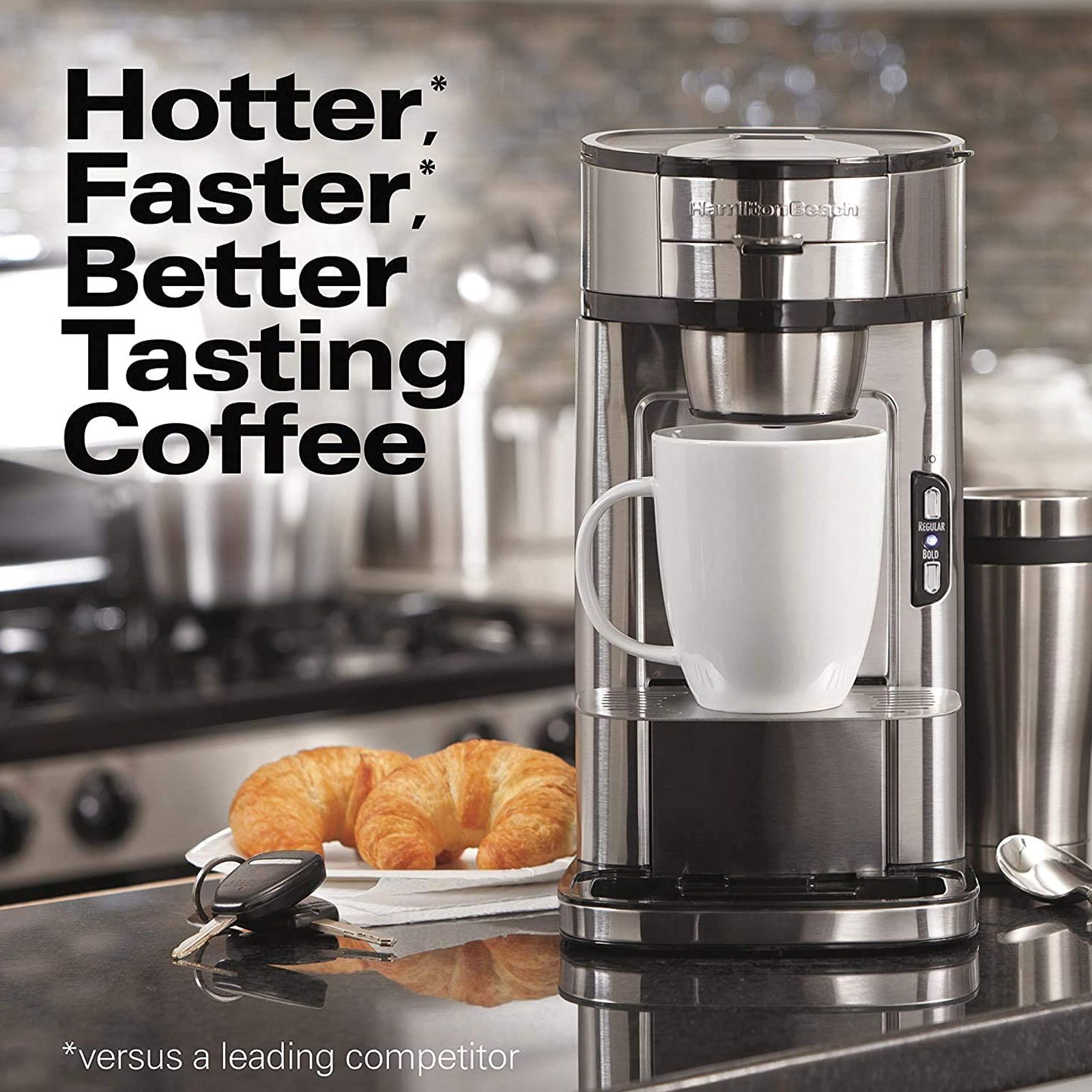 Hamilton Beach The Scoop 1 Cup Fully Automatic Coffee Maker (49981-SAU, Silver)_9