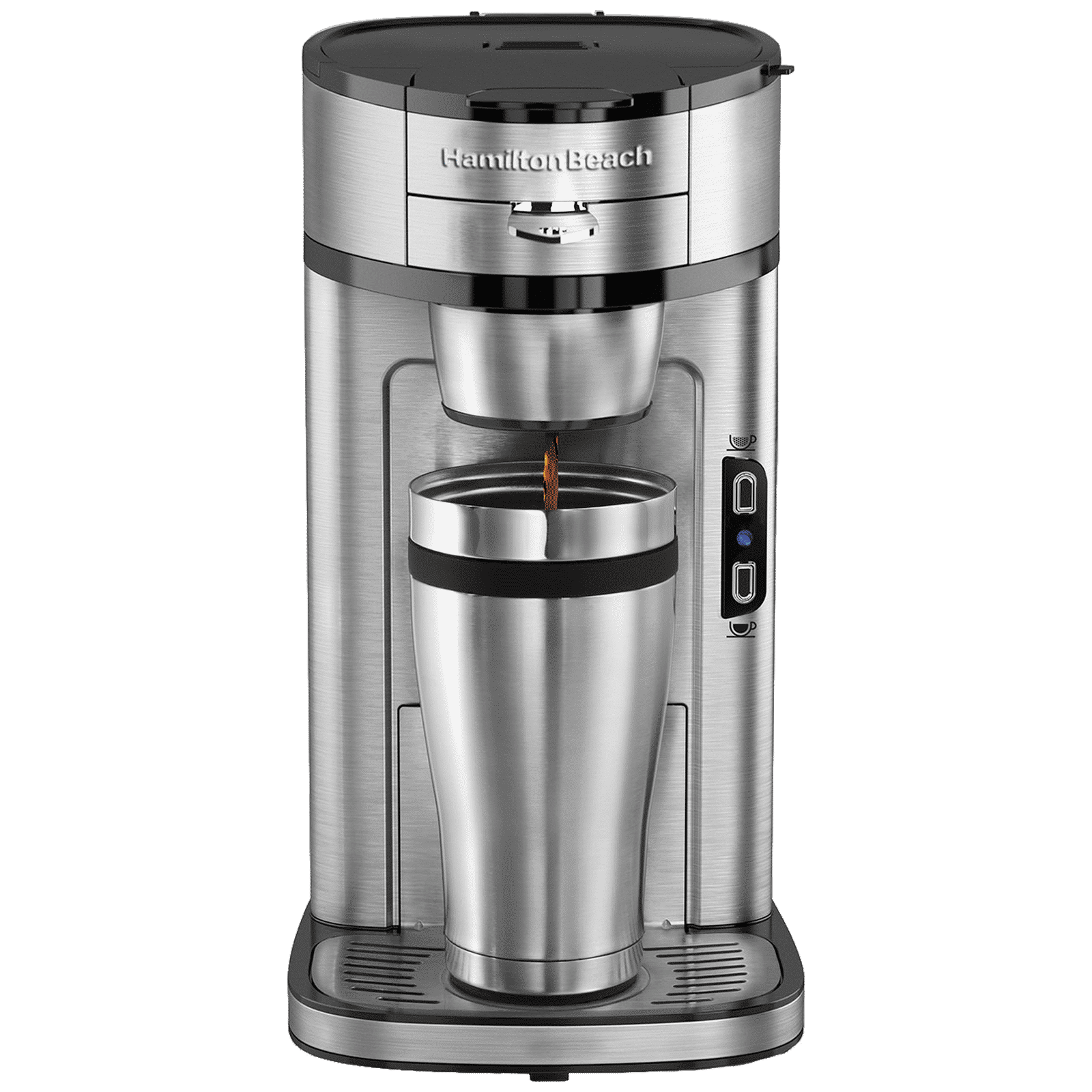 Hamilton Beach The Scoop 1 Cup Fully Automatic Coffee Maker (49981-SAU, Silver)_1