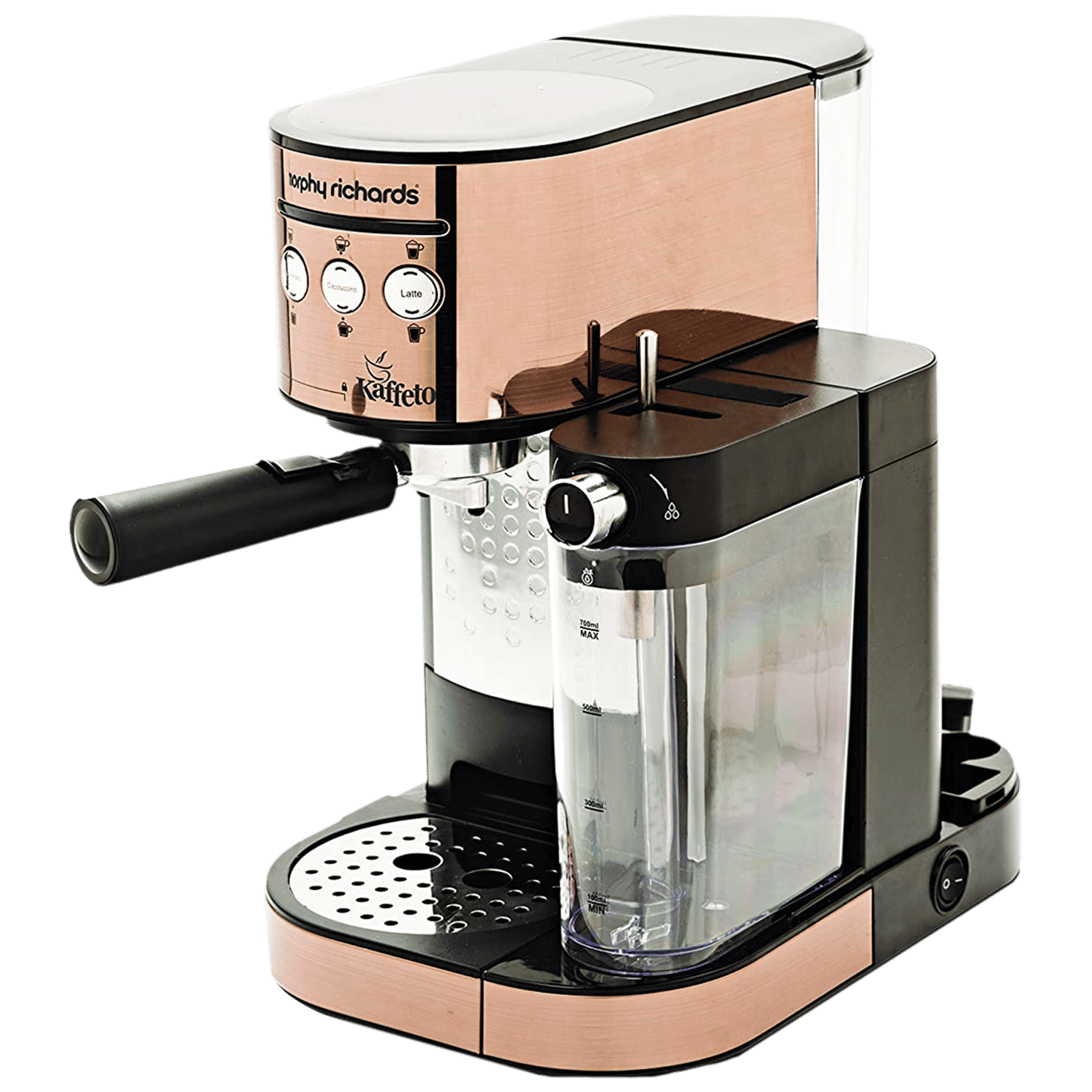 morphy richards Kaffeto 1350 Watt 10 Cups Automatic Espresso, Latte & Cappuccino Coffee Maker with Anti Drip Function (Copper)_6