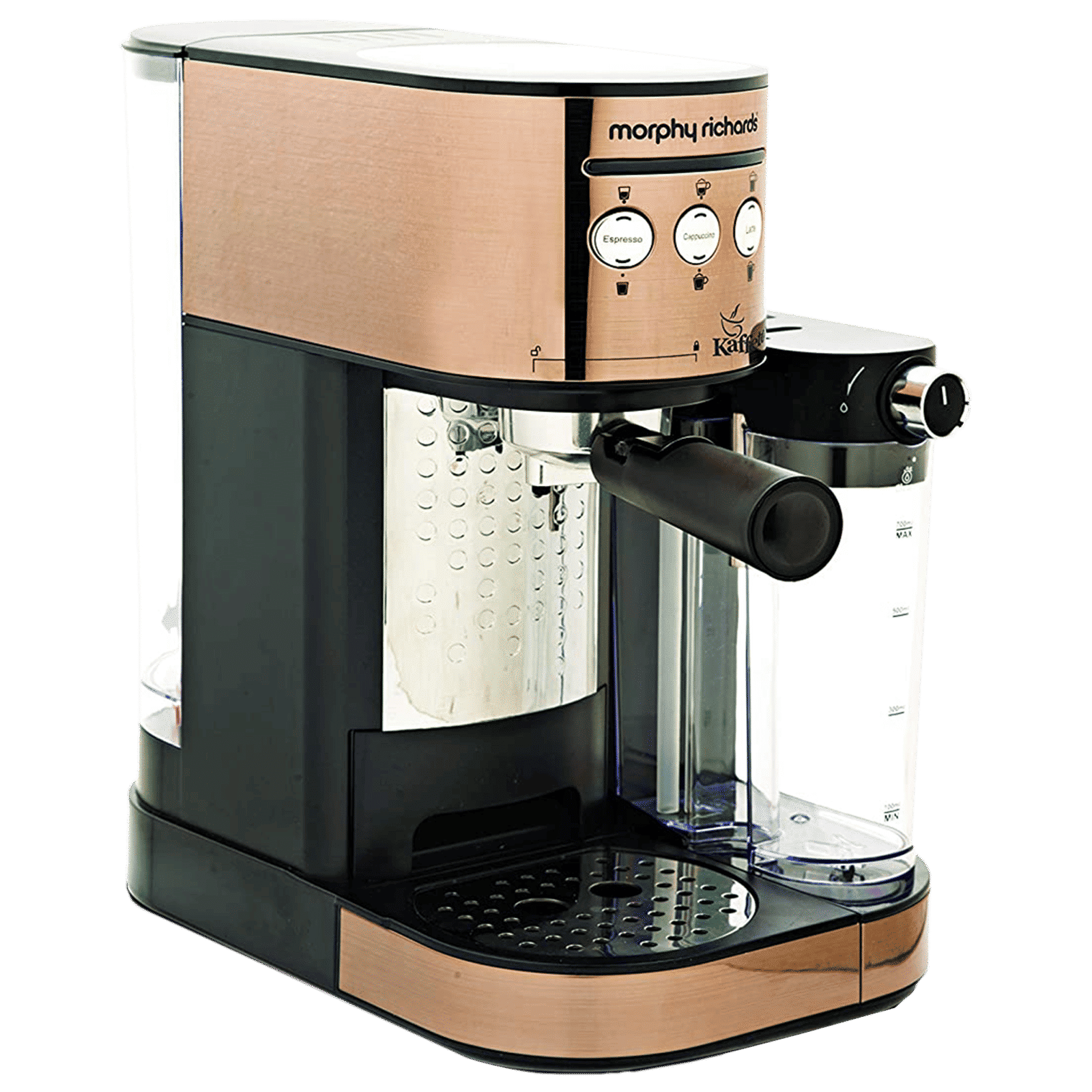 morphy richards Kaffeto 1350 Watt 10 Cups Automatic Espresso, Latte & Cappuccino Coffee Maker with Anti Drip Function (Copper)_4