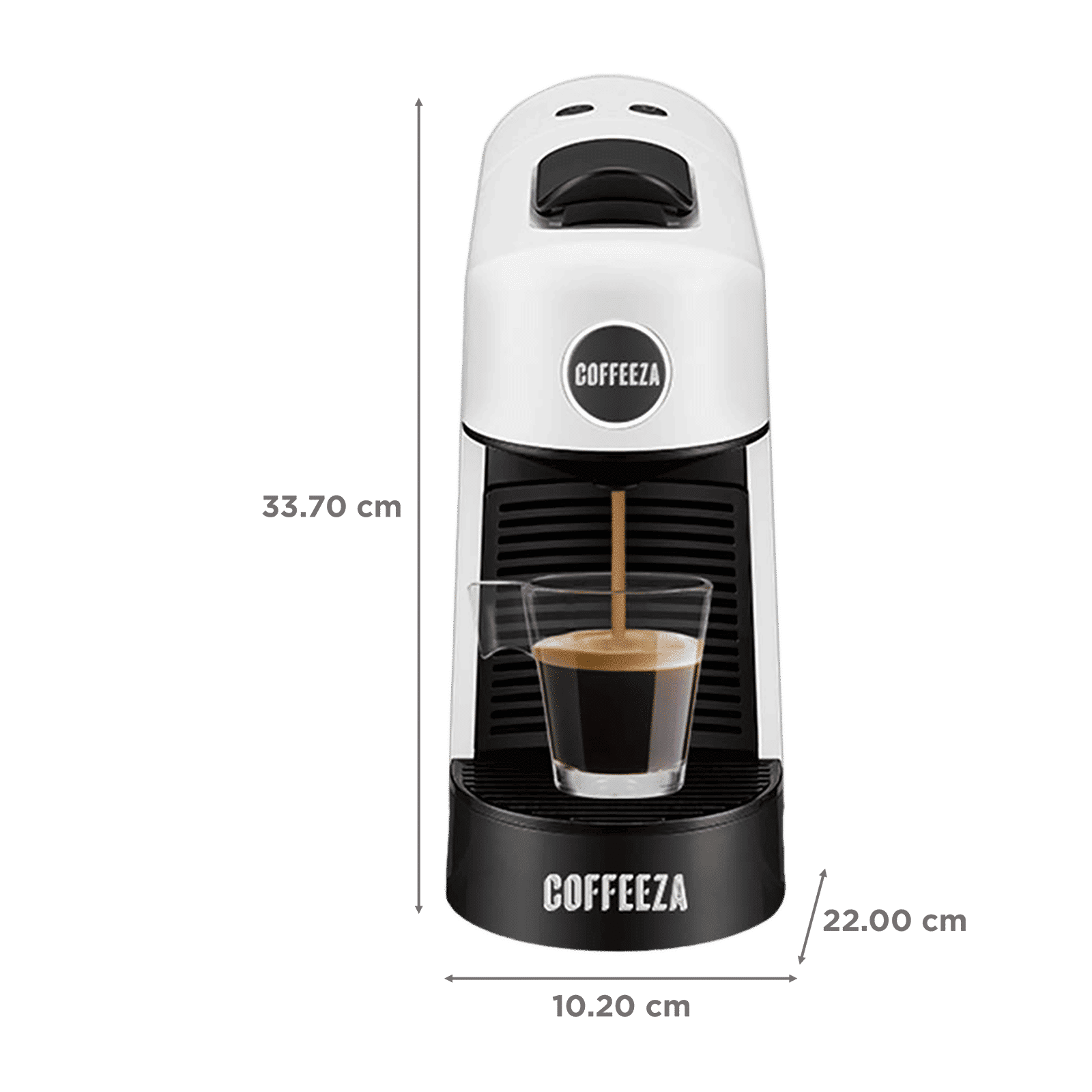 COFFEEZA Finero Next 20 Cups Automatic Espresso, Lungo & Americano Coffee Maker with Quick Warmup (White)_2