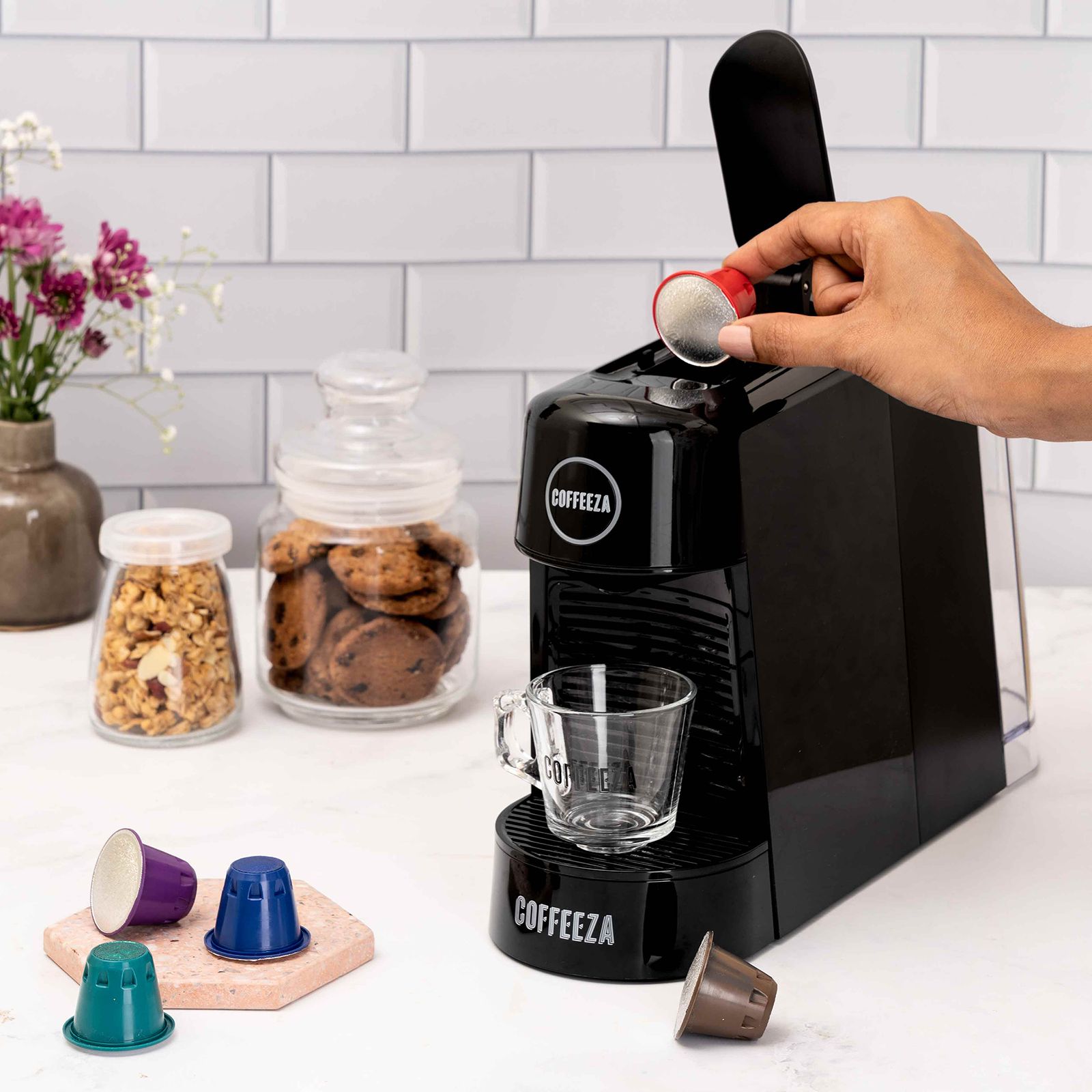 COFFEEZA Finero Next 20 Cups Automatic Espresso, Lungo & Americano Coffee Maker with Quick Warmup (Black)_4