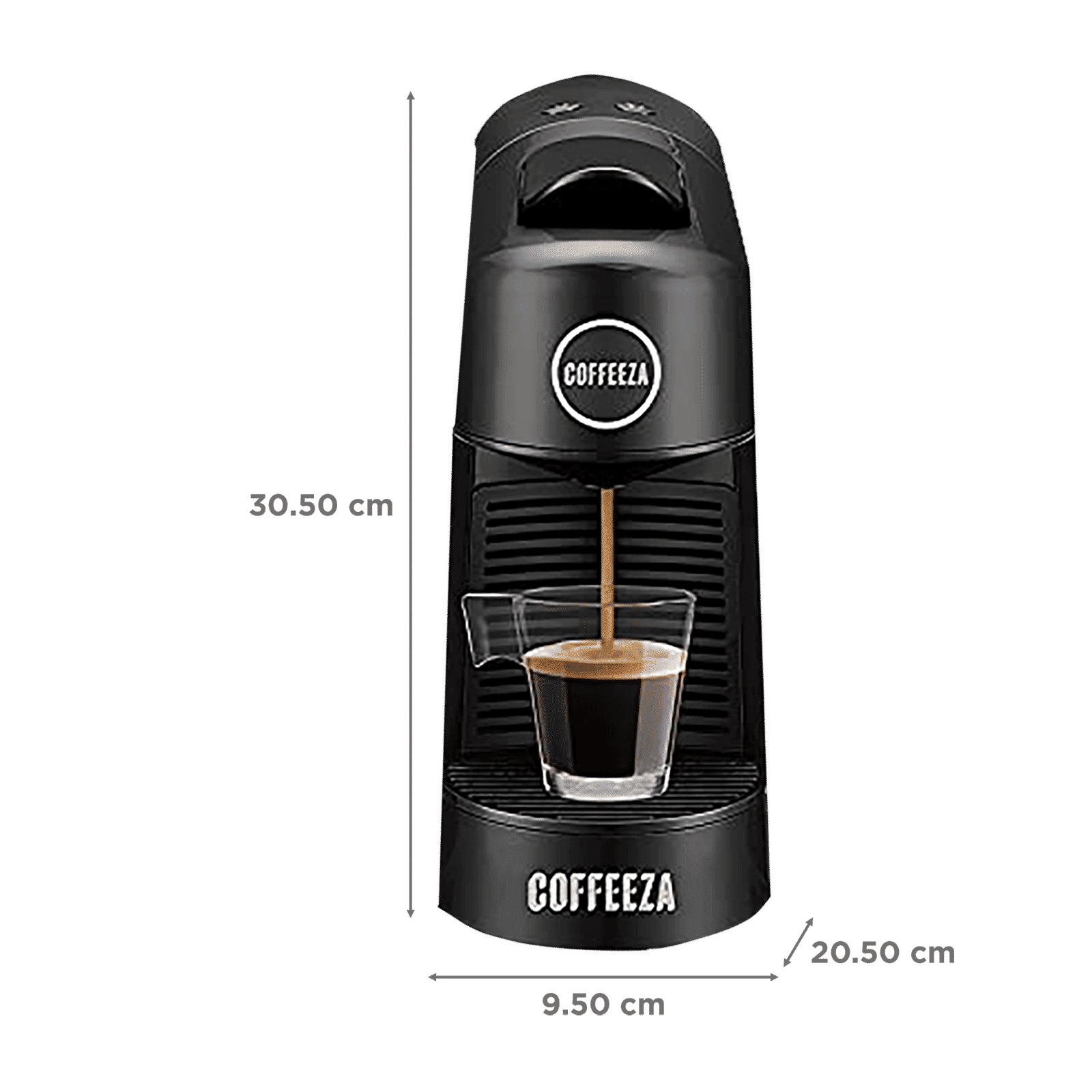 COFFEEZA Finero Next 20 Cups Automatic Espresso, Lungo & Americano Coffee Maker with Quick Warmup (Black)_2